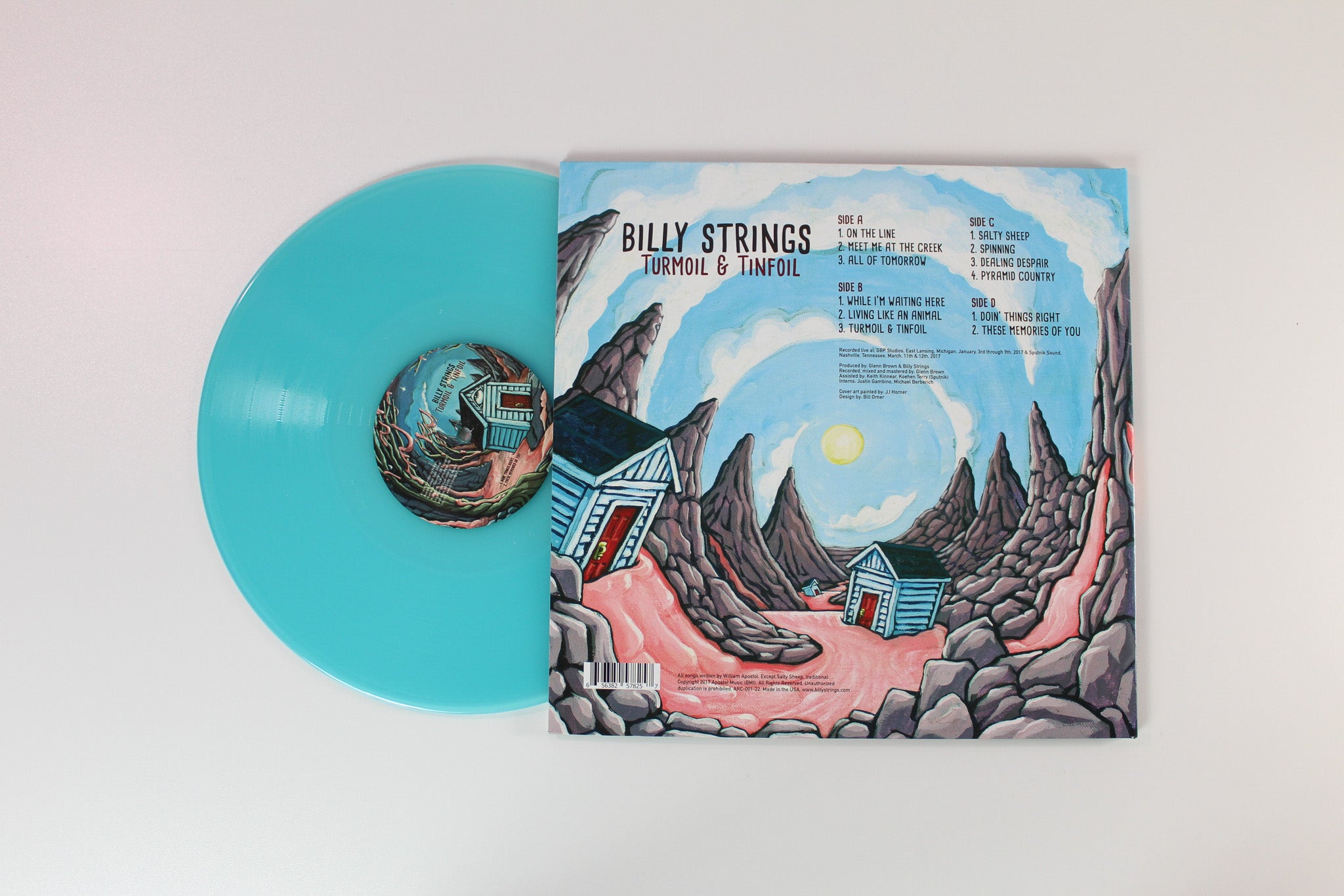 Billy Strings - Turmoil & Tinfoil on Apostol Ltd Blue Seafoam Reissue