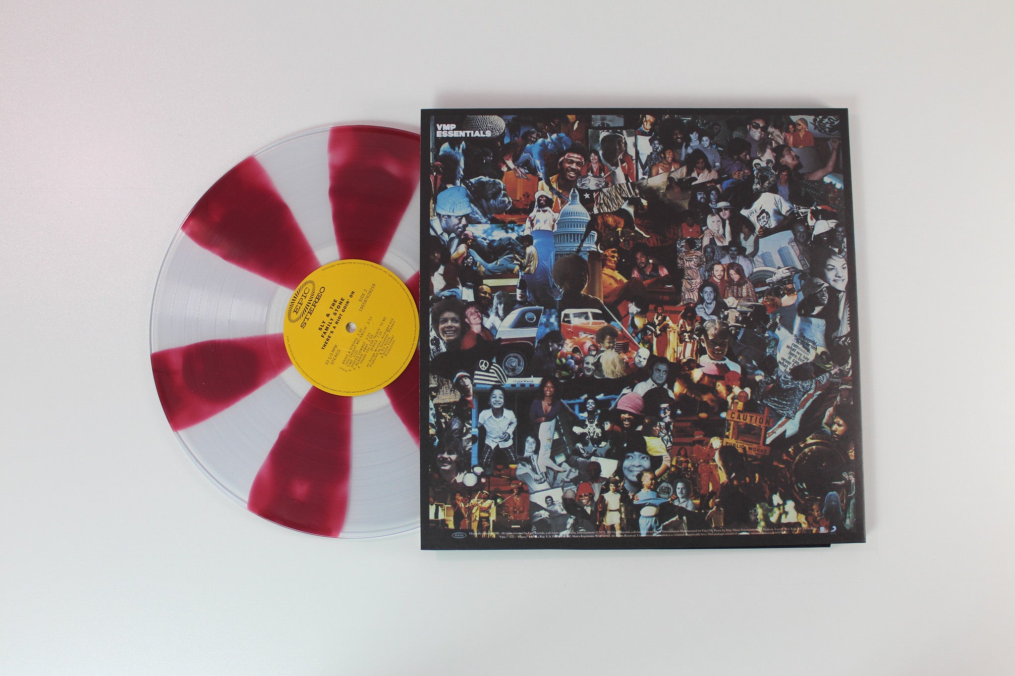 Sly & The Family Stone - There's a Riot Goin' On on Epic Legacy Vinyl Me Please Clear w/ Red Pinwheel 180 Gram Reissue