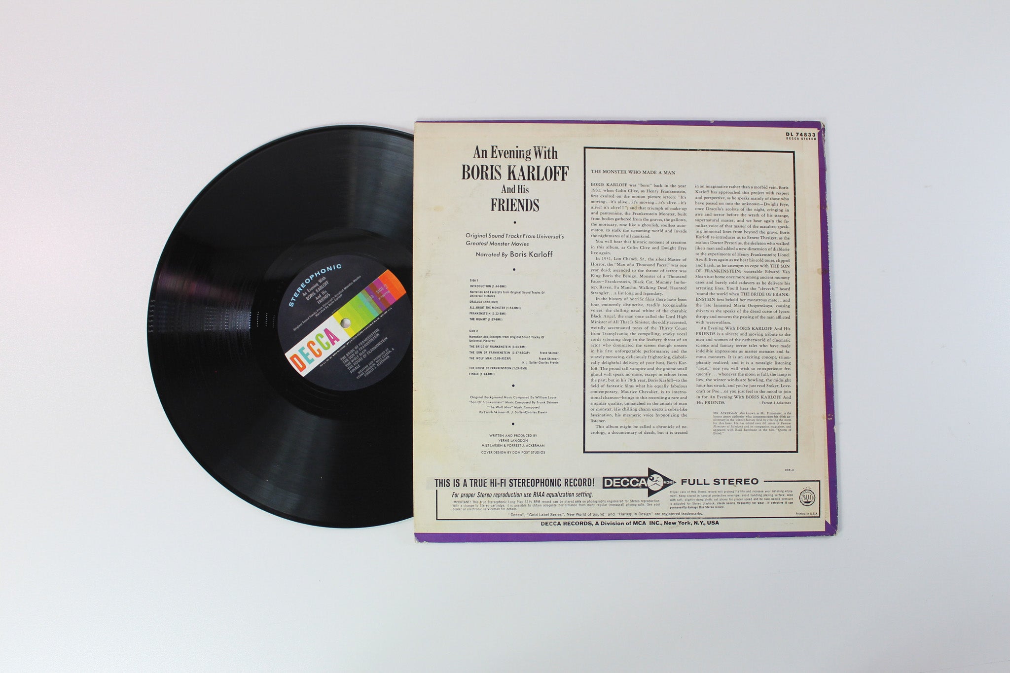 Boris Karloff - An Evening With Boris Karloff And His Friends on Decca Stereo
