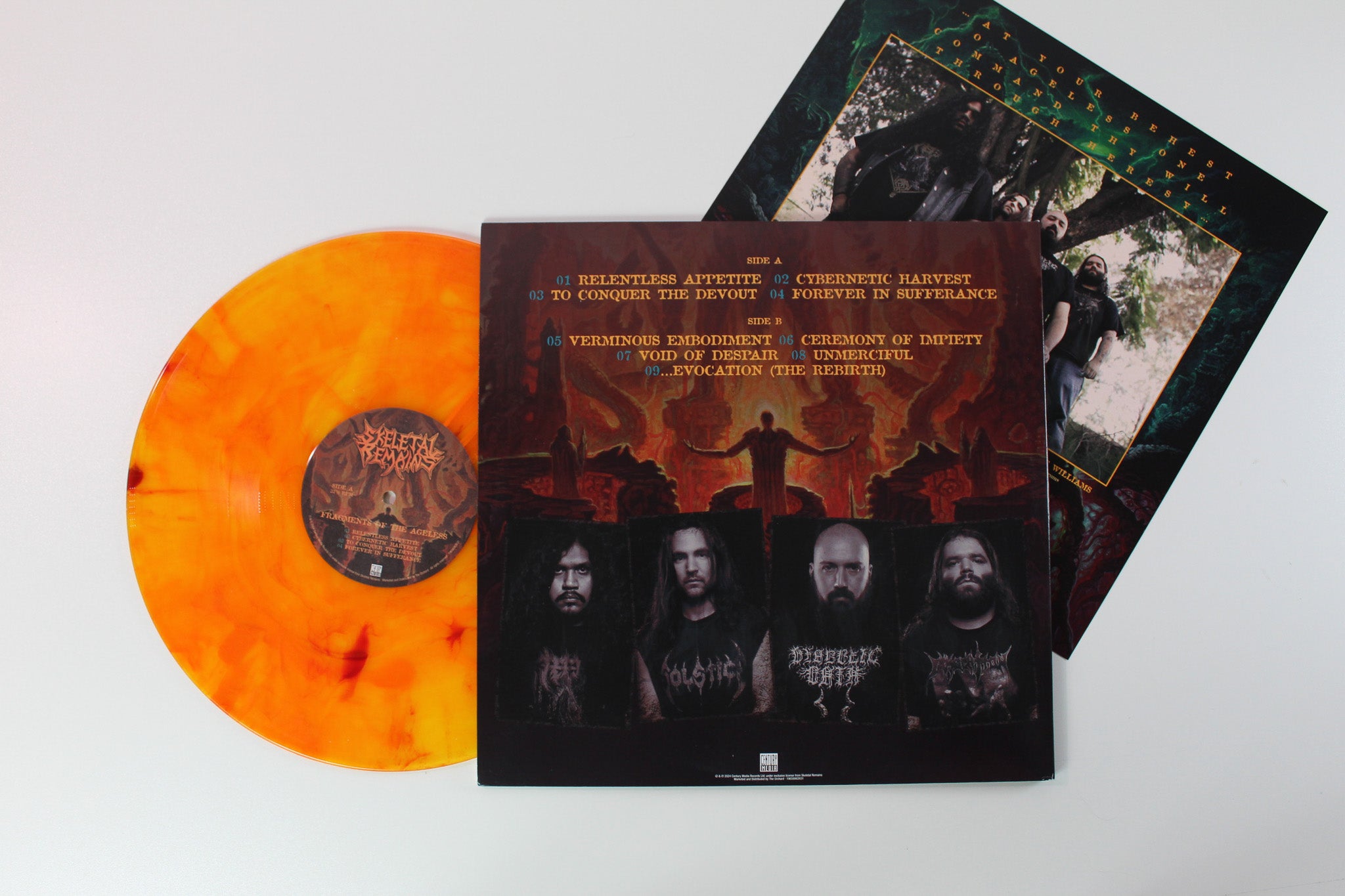 Skeletal Remains - Fragments Of The Ageless on Century Media Ltd Orange & Red Sunspot Vinyl
