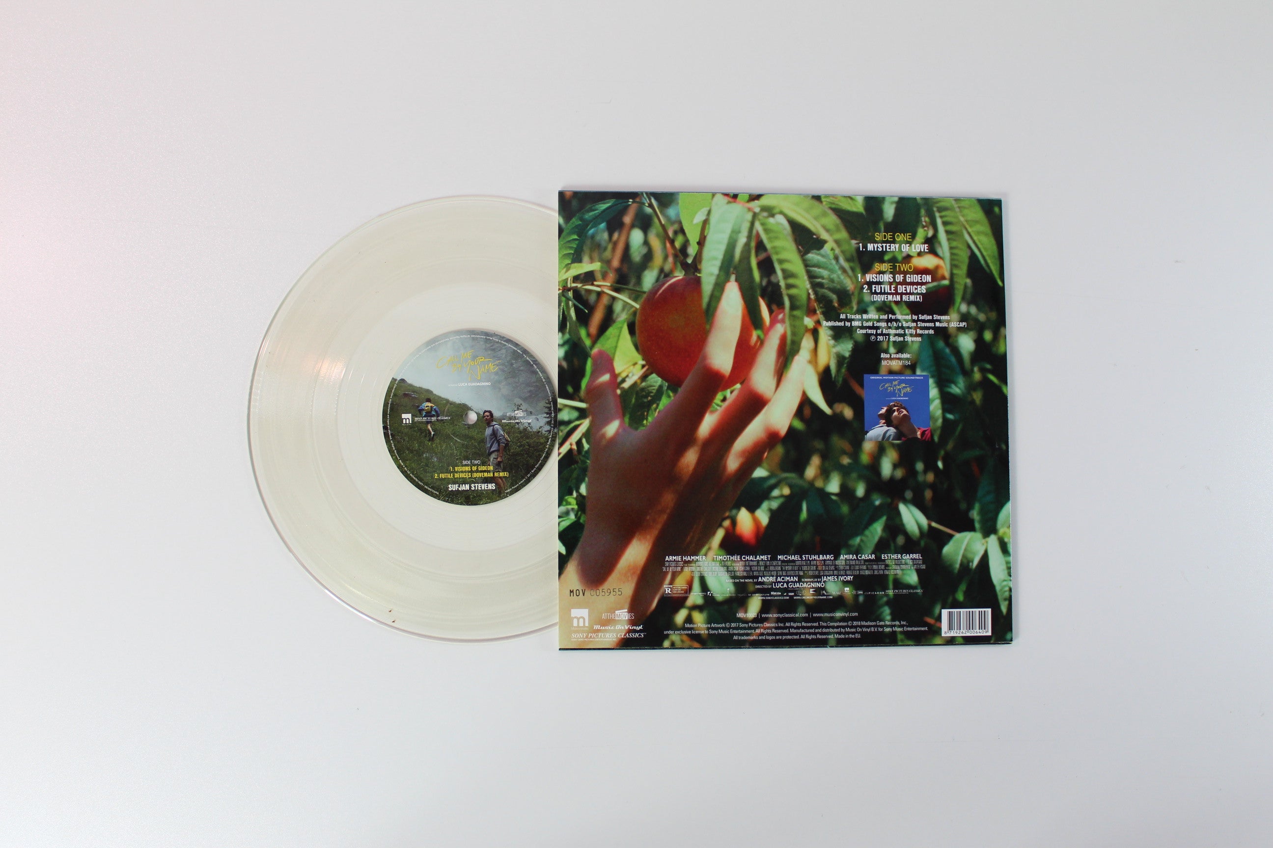 Sufjan Stevens - Mystery Of Love on Music on Vinyl RSD 2018 Ltd Numbered Transparent Vinyl 10" EP