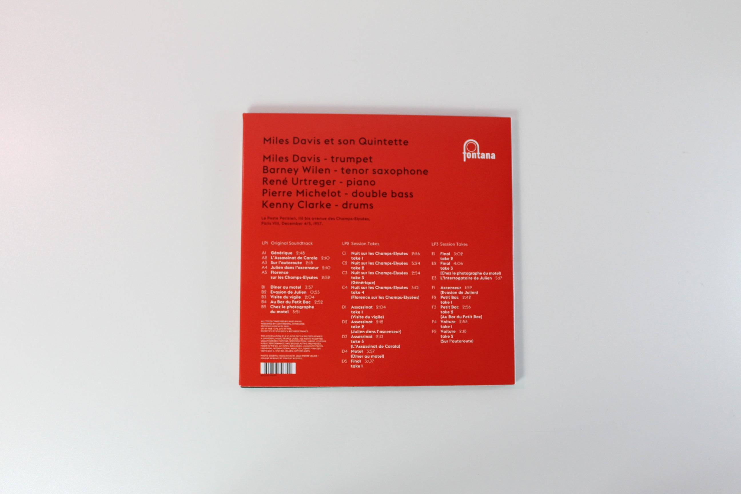Miles Davis - Ascenseur Pour L'échafaud on Fontana 3 X 10" Reissue