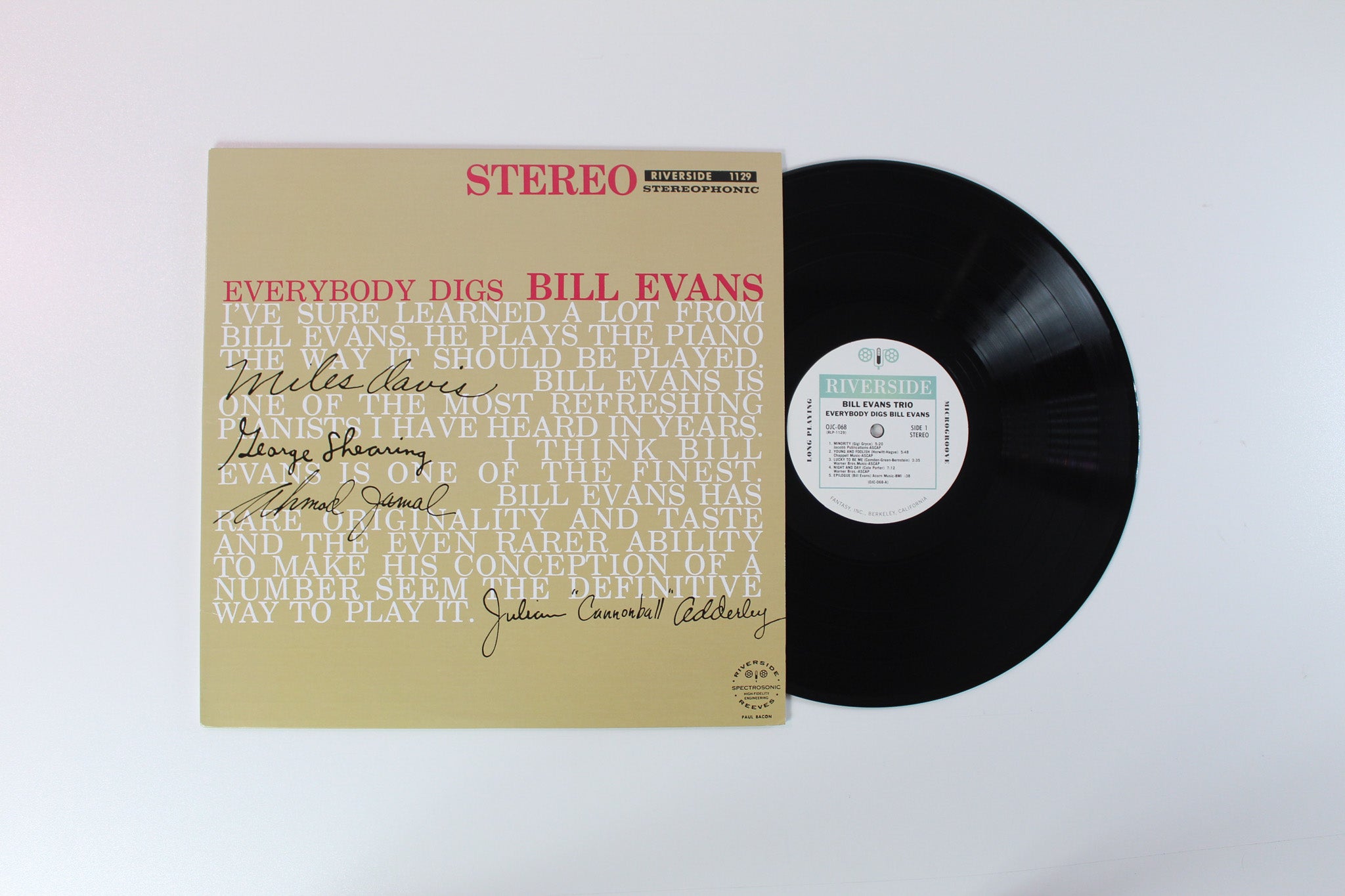 The Bill Evans Trio - Everybody Digs Bill Evans Reissue on OJC/Riverside Records