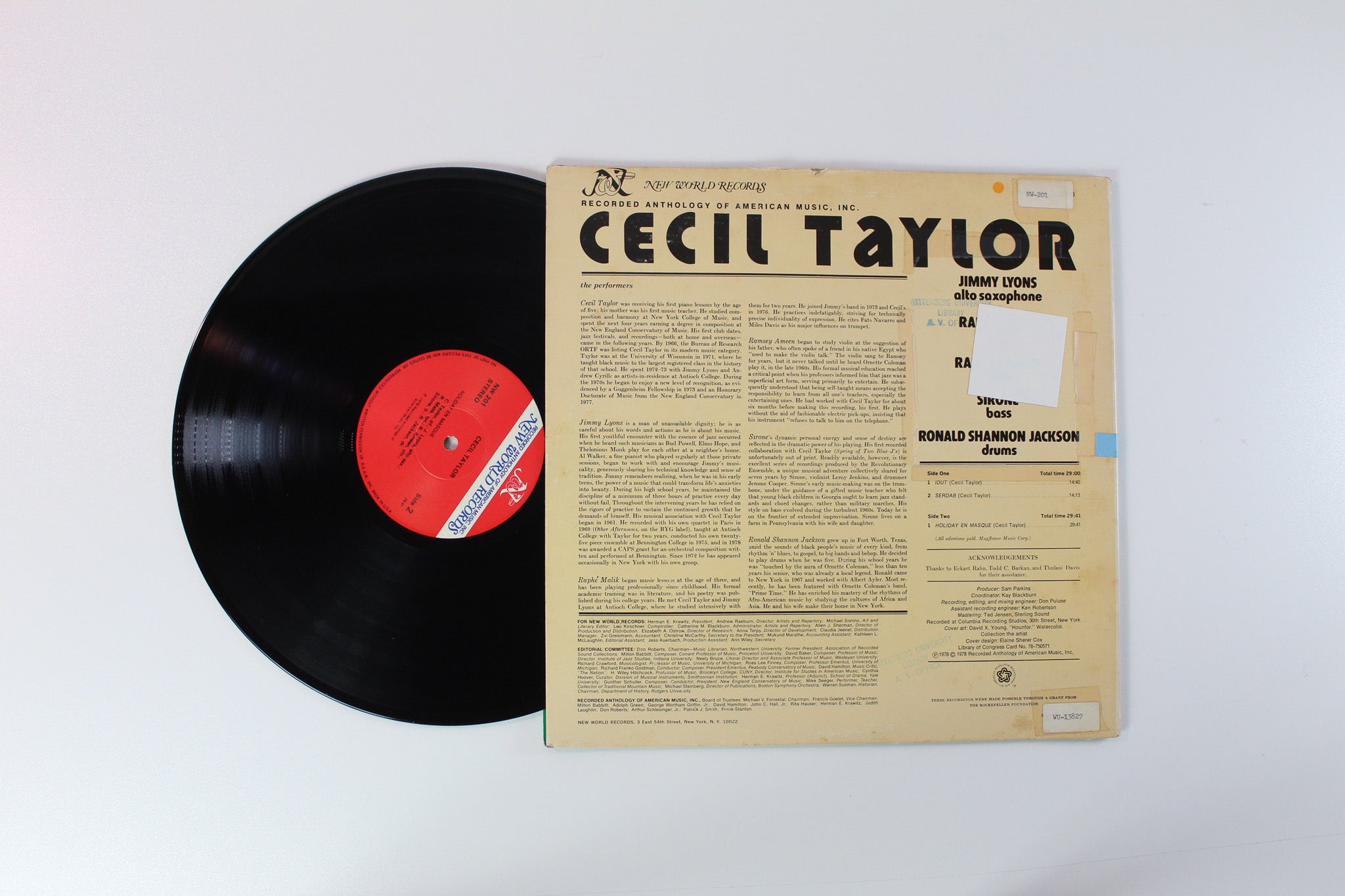 Cecil Taylor - The Cecil Taylor Unit on New World Records