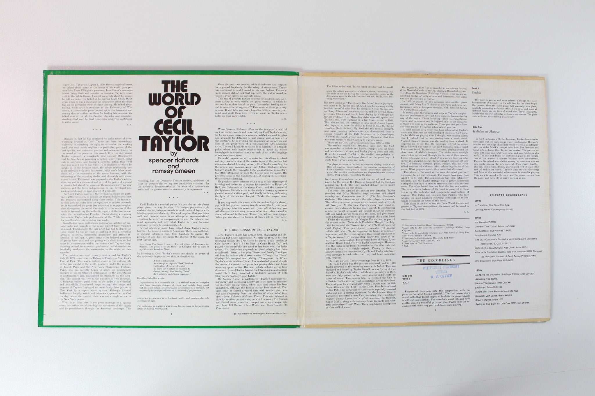 Cecil Taylor - The Cecil Taylor Unit on New World Records