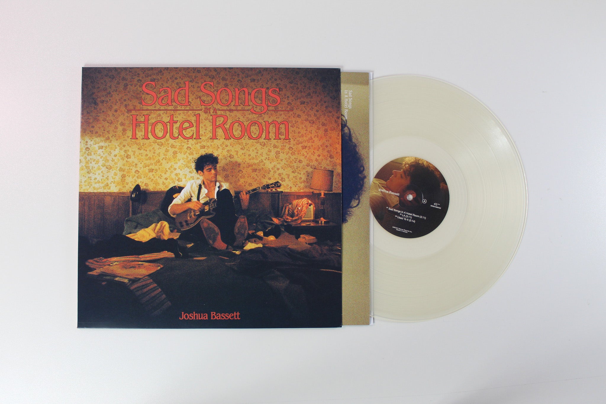 Joshua Bassett - Sad Songs In A Hotel Room Milky Clear Vinyl on Warner Records