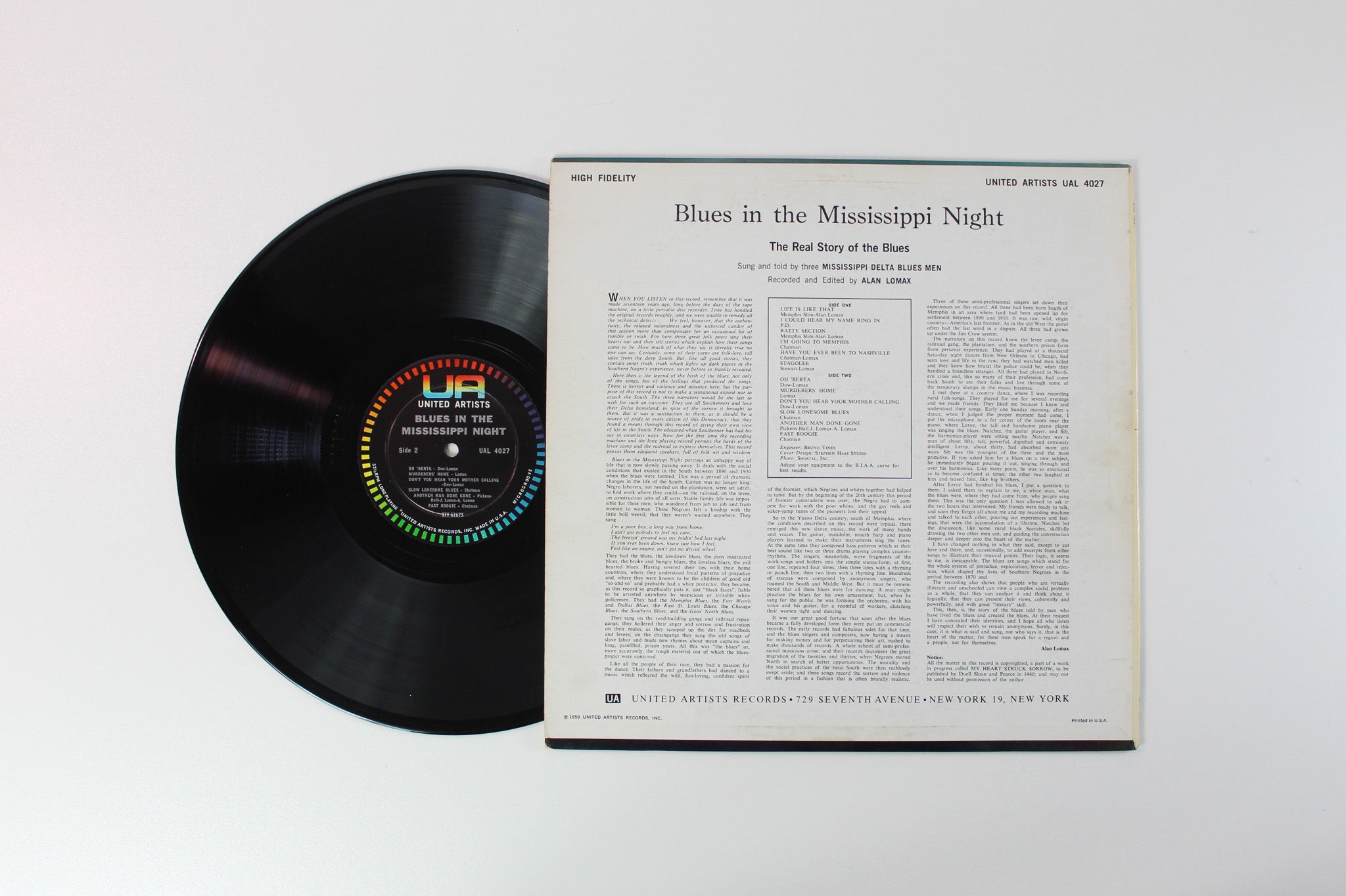 Alan Lomax - Blues In The Mississippi Night on United Artists Mono