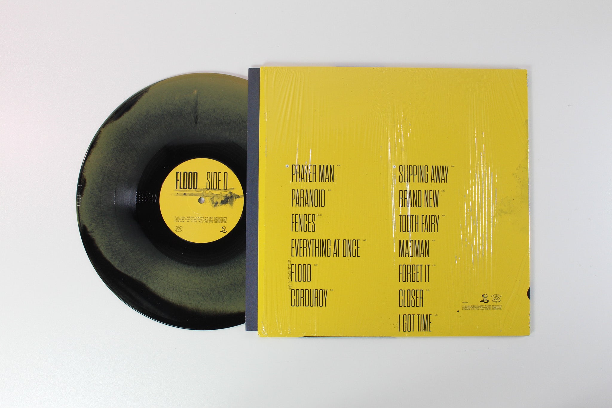 Hippo Campus - Flood on Psychic Hotline 2 X 12 45 RPM Ltd Abstract Black Vinyl