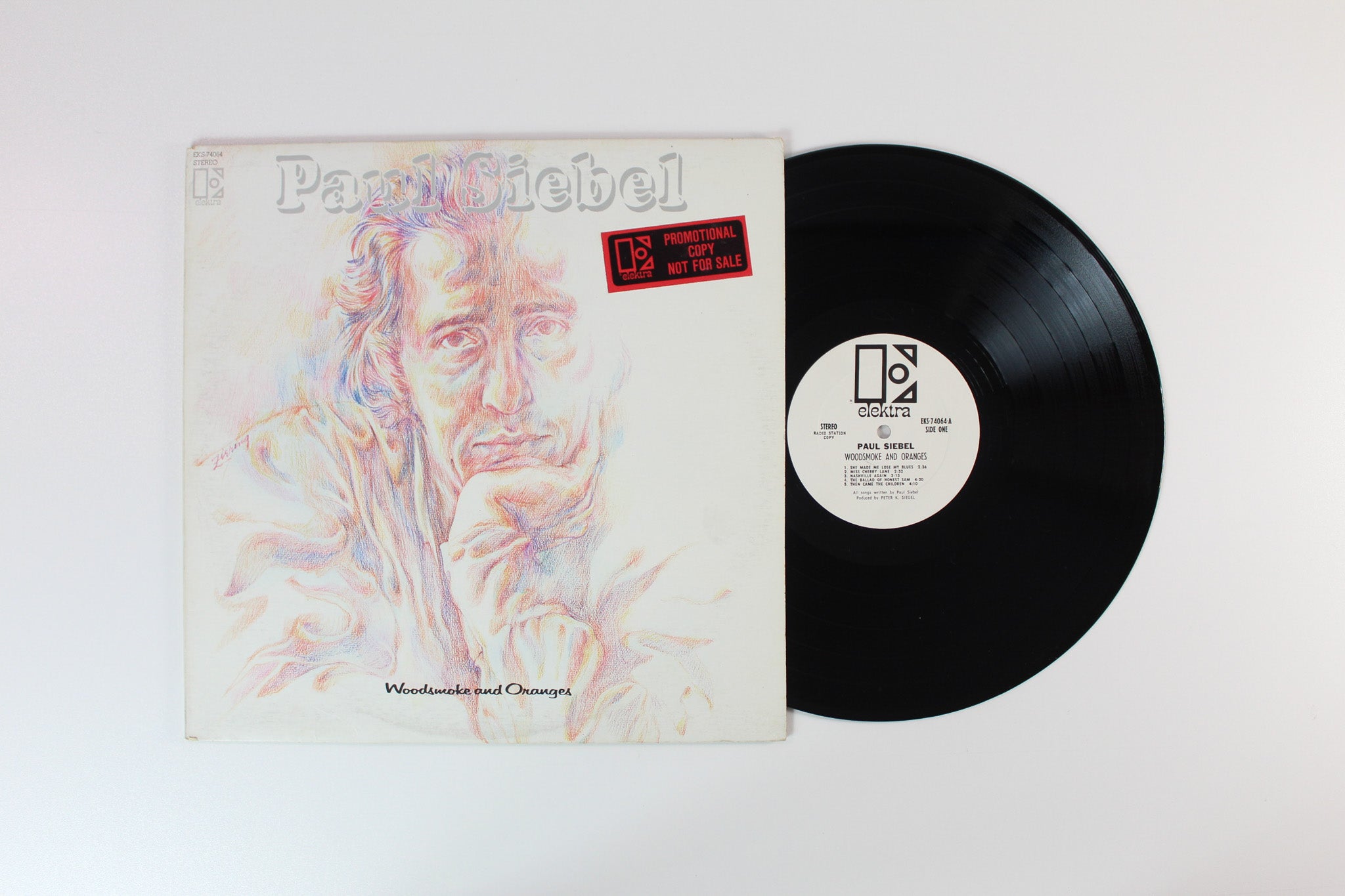 Paul Siebel - Woodsmoke And Oranges on Elektra Promo