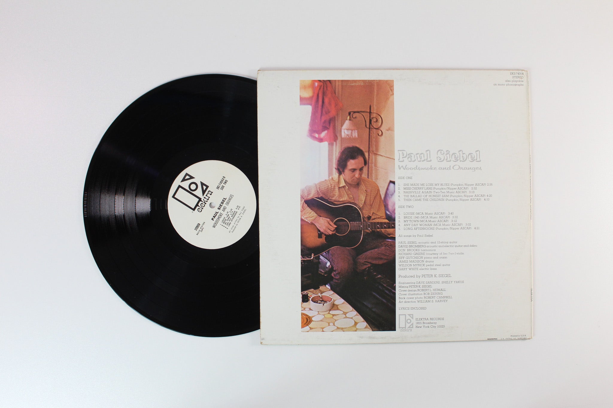 Paul Siebel - Woodsmoke And Oranges on Elektra Promo
