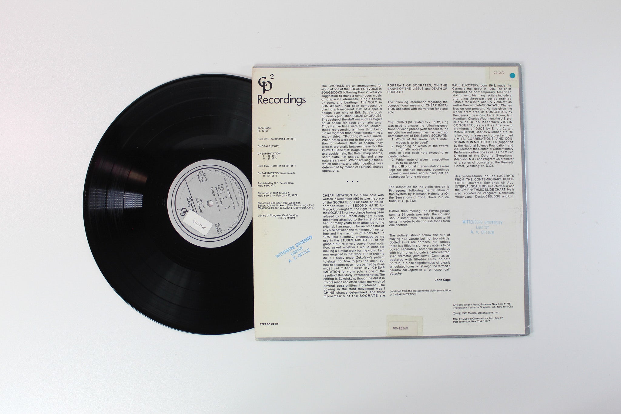 John Cage - Chorals / Cheap Imitation on CP2