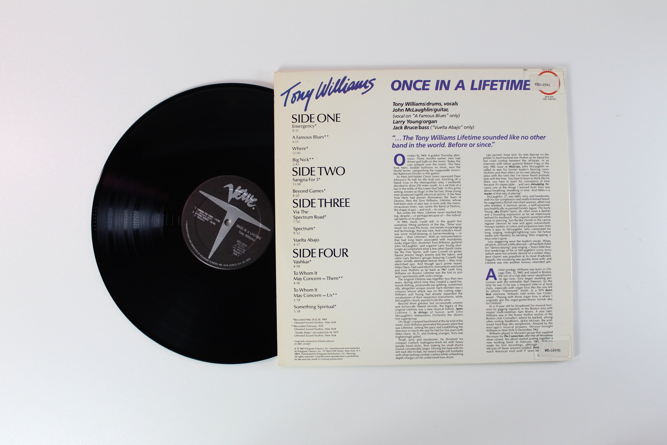 Anthony Williams - Once In A Lifetime on Verve Records