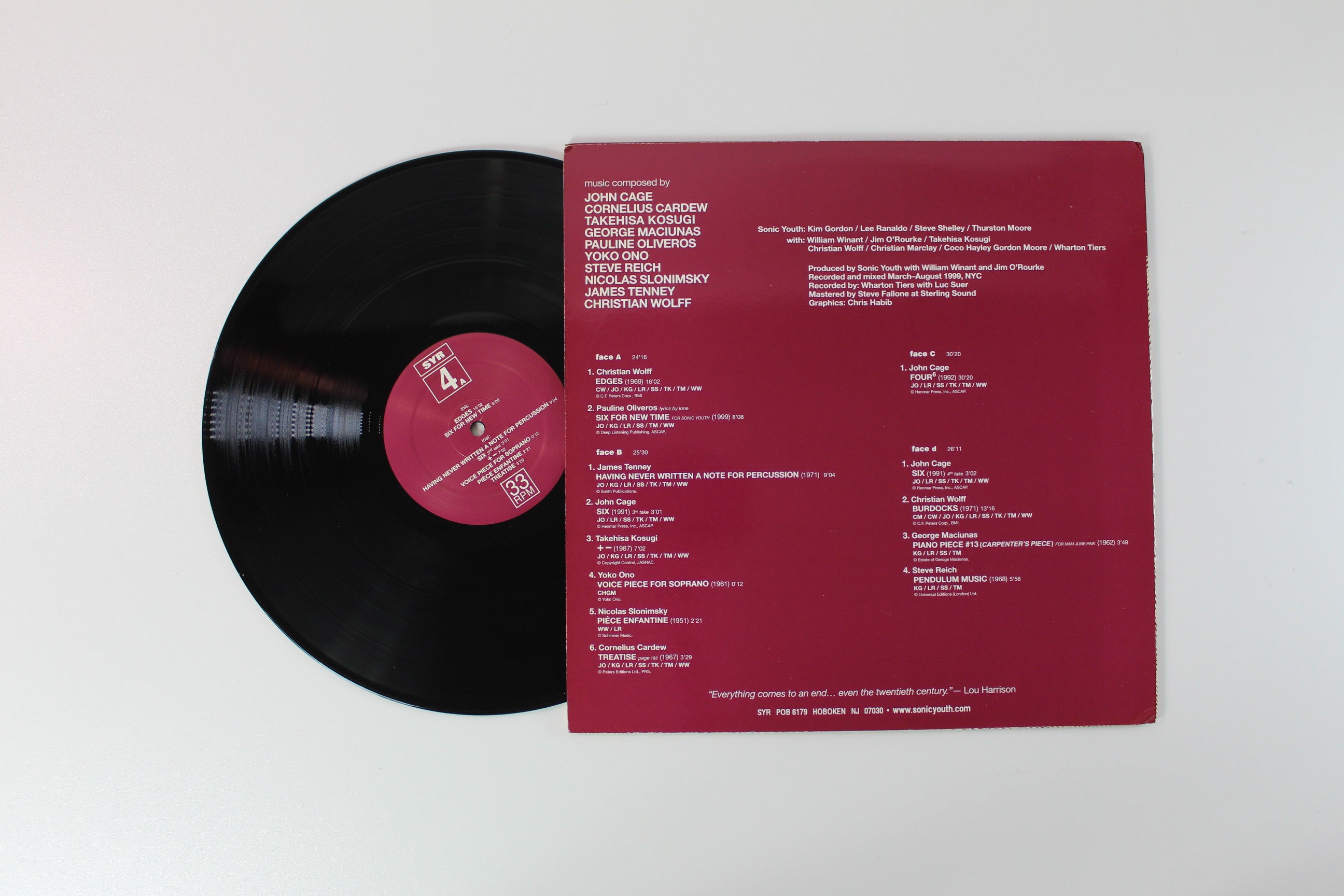Sonic Youth - Goodbye 20th Century on Sonic Youth Records Reissue