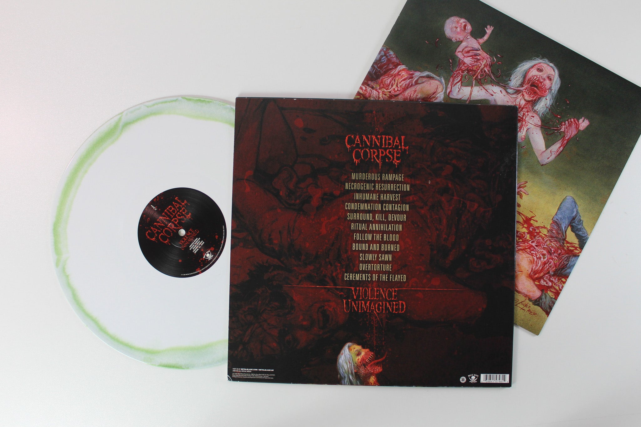 Cannibal Corpse - Violence Unimagined on Metal Blade White & Green Melt Vinyl