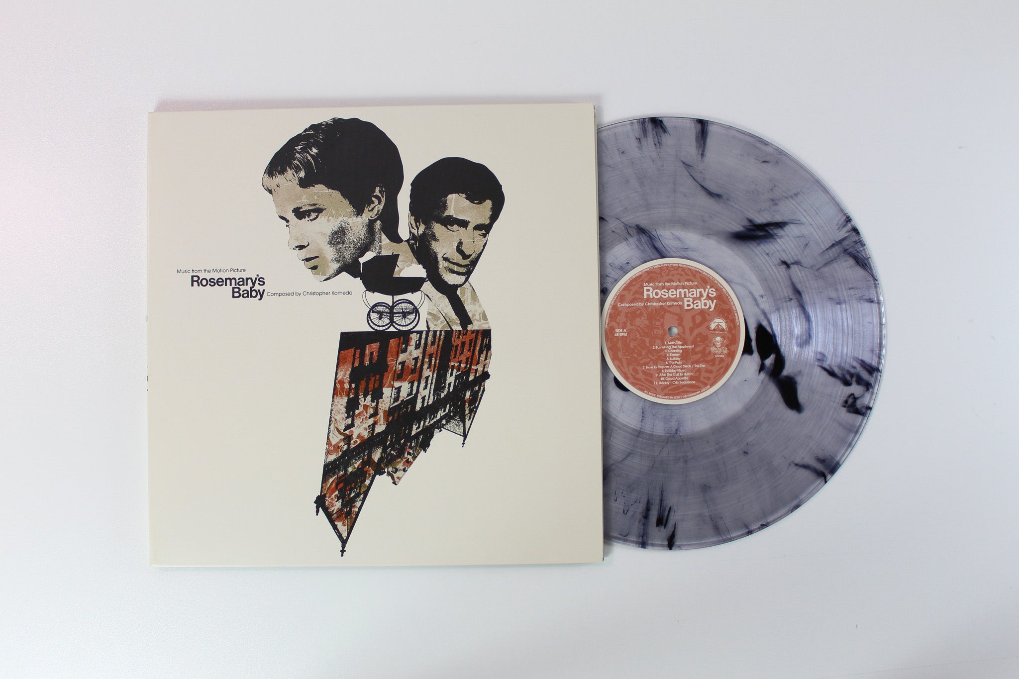 Krzysztof Komeda - Rosemary's Baby (Music From The Motion Picture) on Waxwork Records Clear With Black Smoke 45 RPM Reissue