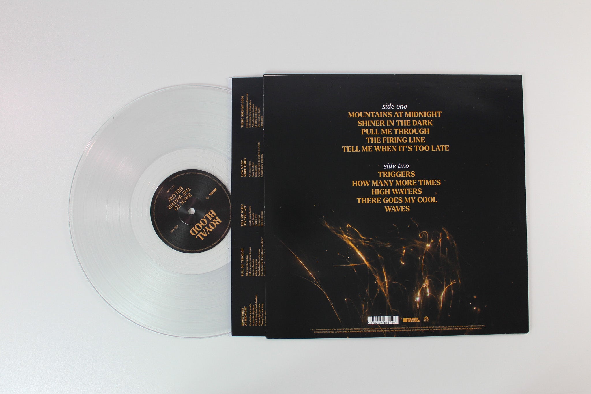 Royal Blood - Back To The Water Below on Black Mammoth Ltd Clear Vinyl