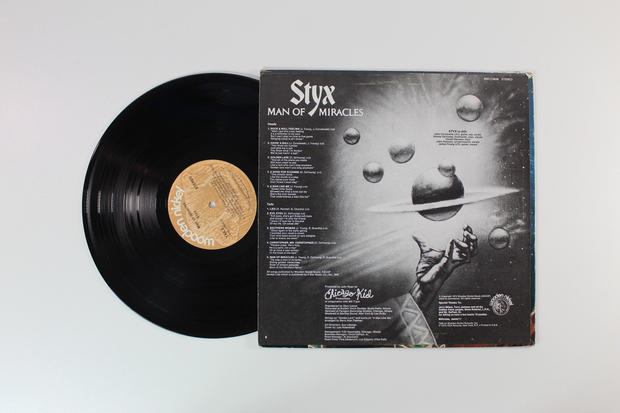 Styx - Man Of Miracles on Wooden Nickel