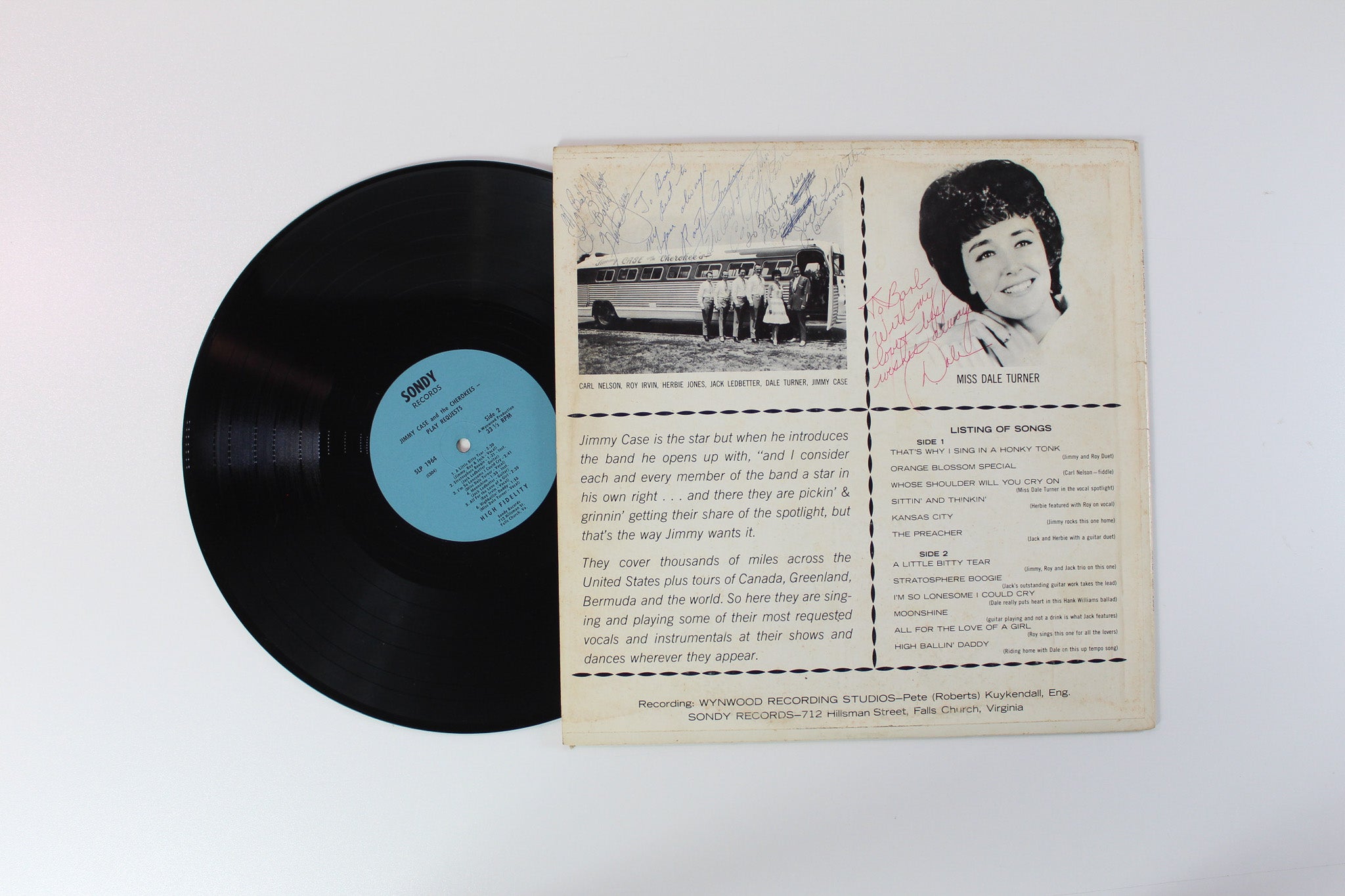 Jimmy Case The Cherokees - Play Requests on Sondy