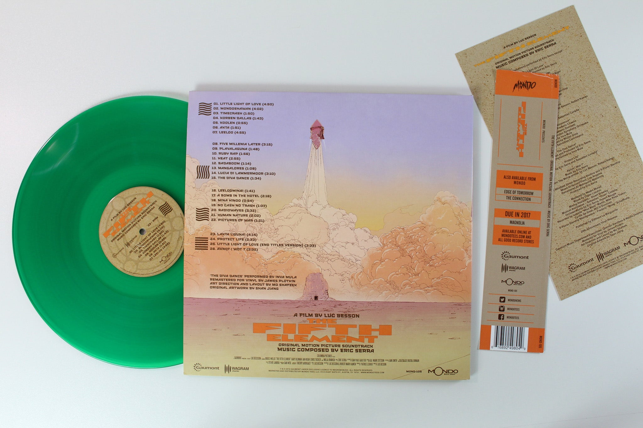 Eric Serra - The Fifth Element (Original Motion Picture Soundtrack) on Mondo Ltd Green Vinyl Reissue