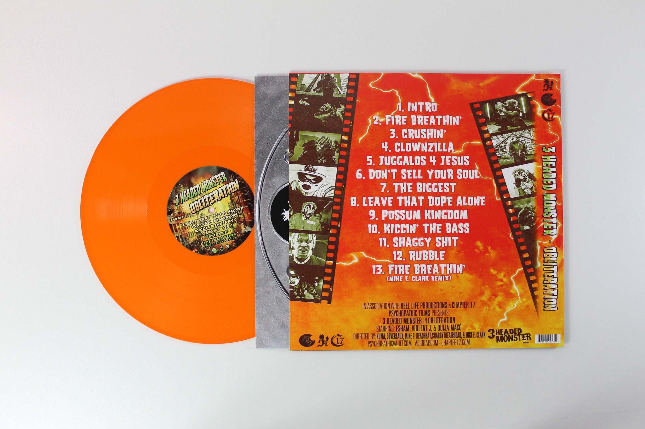 3 Headed Monster - Obliteration Ltd. Orange Vinyl on Psychopathic Records