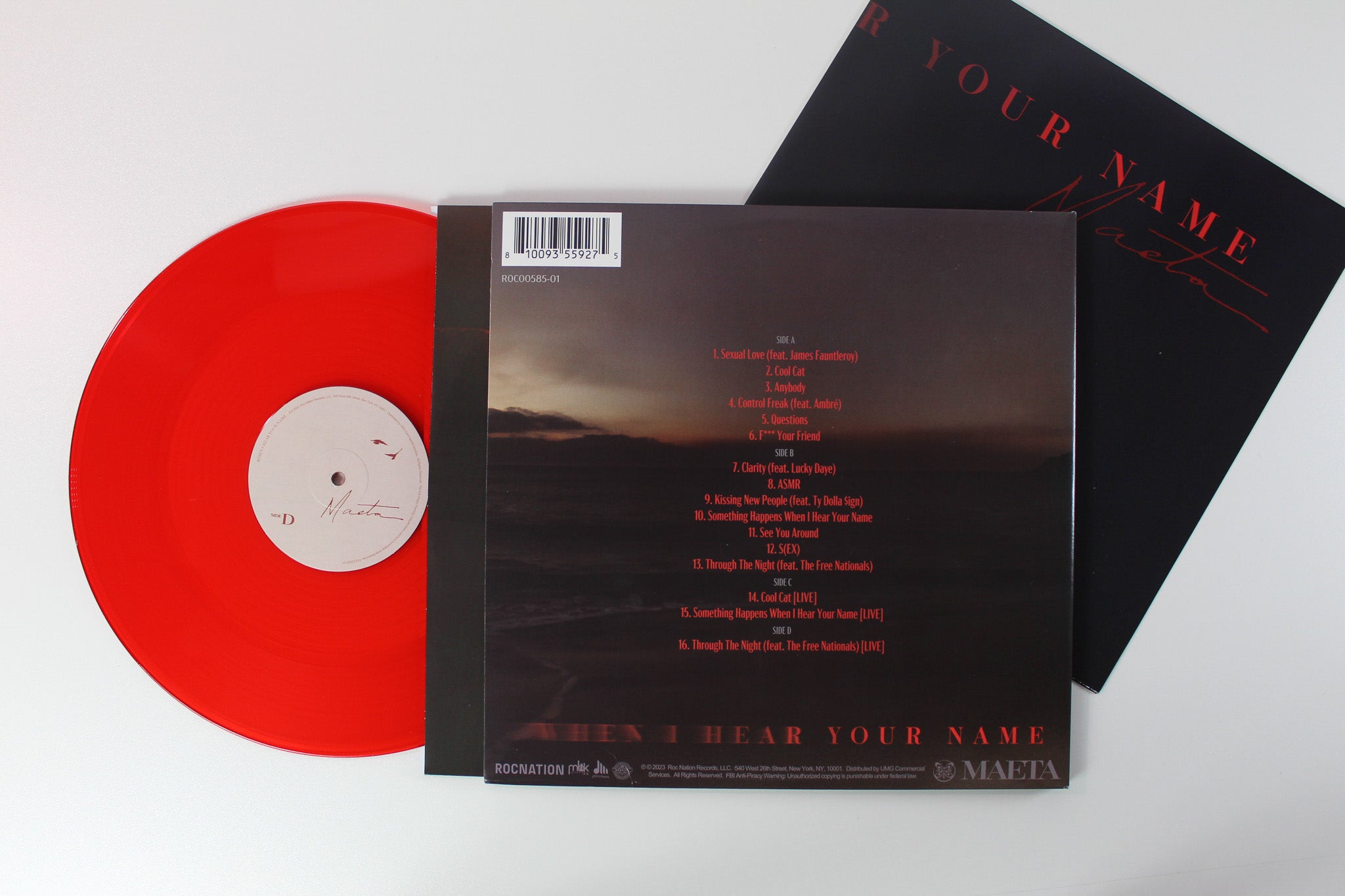 Maeta - When I Hear Your Name Ltd. Red Vinyl on Roc Nation
