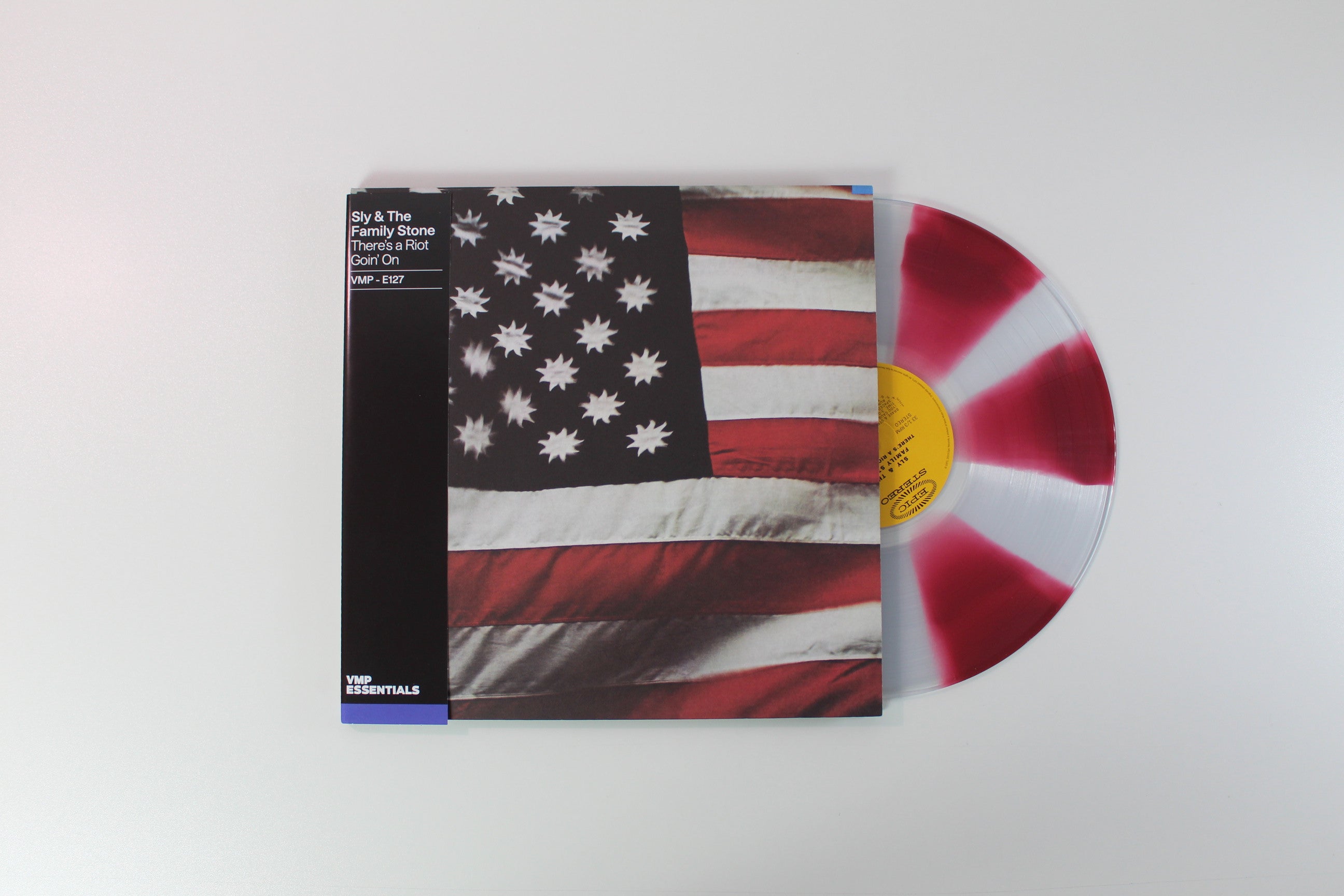 Sly & The Family Stone - There's a Riot Goin' On on Epic Vinyl Me Please Clear w/ Red Pinwheel Reissue