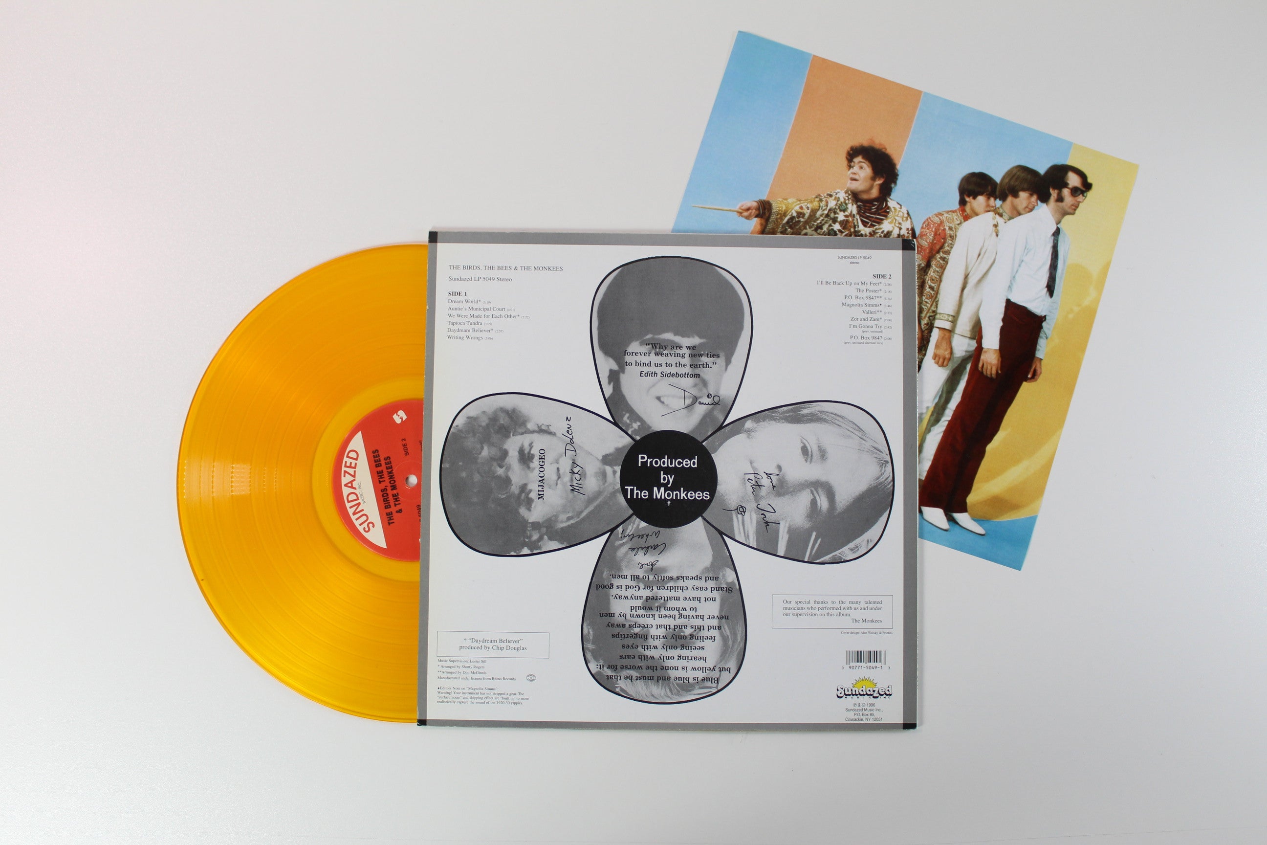 The Monkees - The Birds, The Bees & The Monkees on Sundazed Music Yellow Translucent