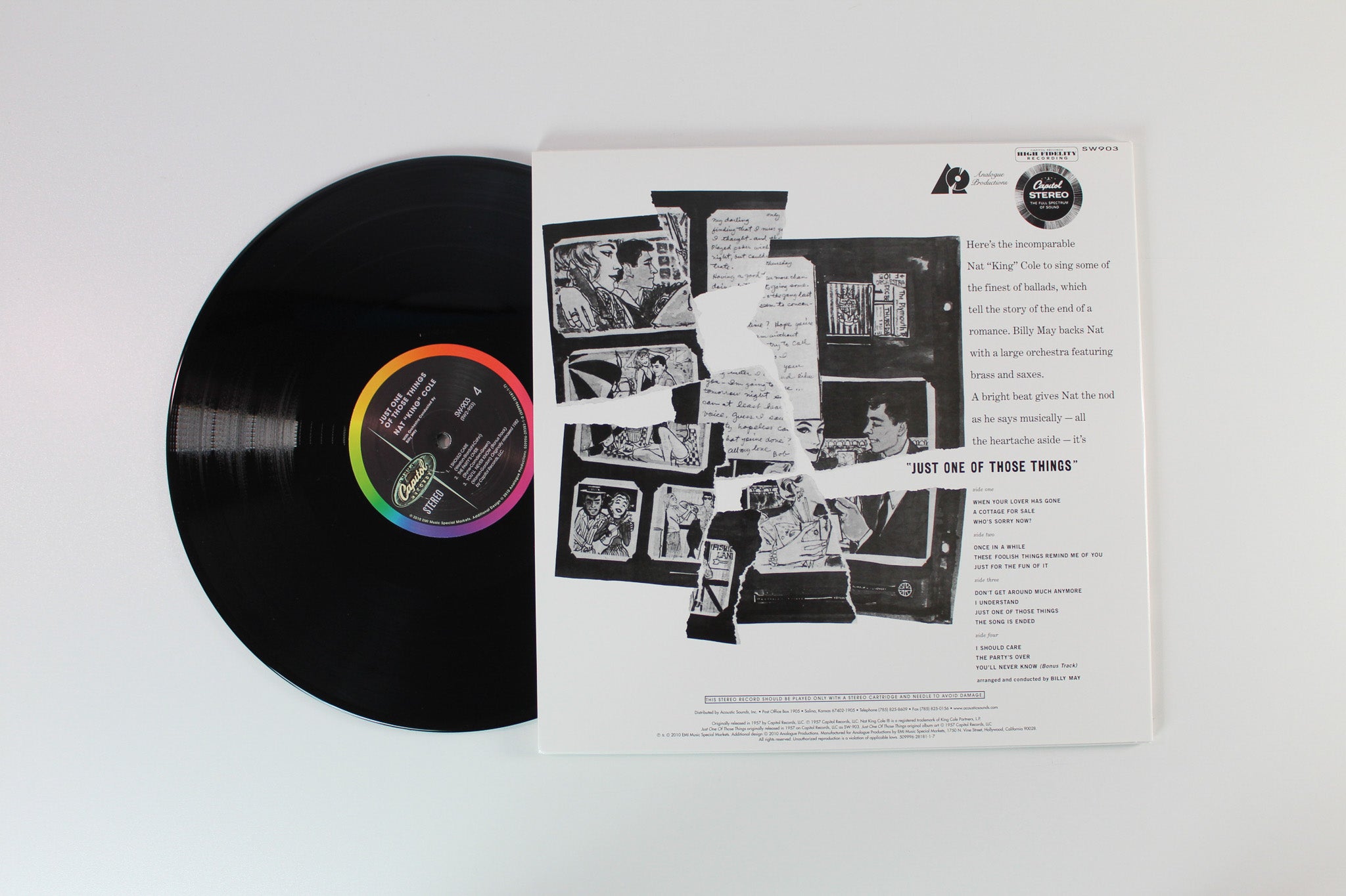 Nat King Cole - Just One Of Those Things on Capitol Analogue Productions 45 RPM 180 Gram Reissue
