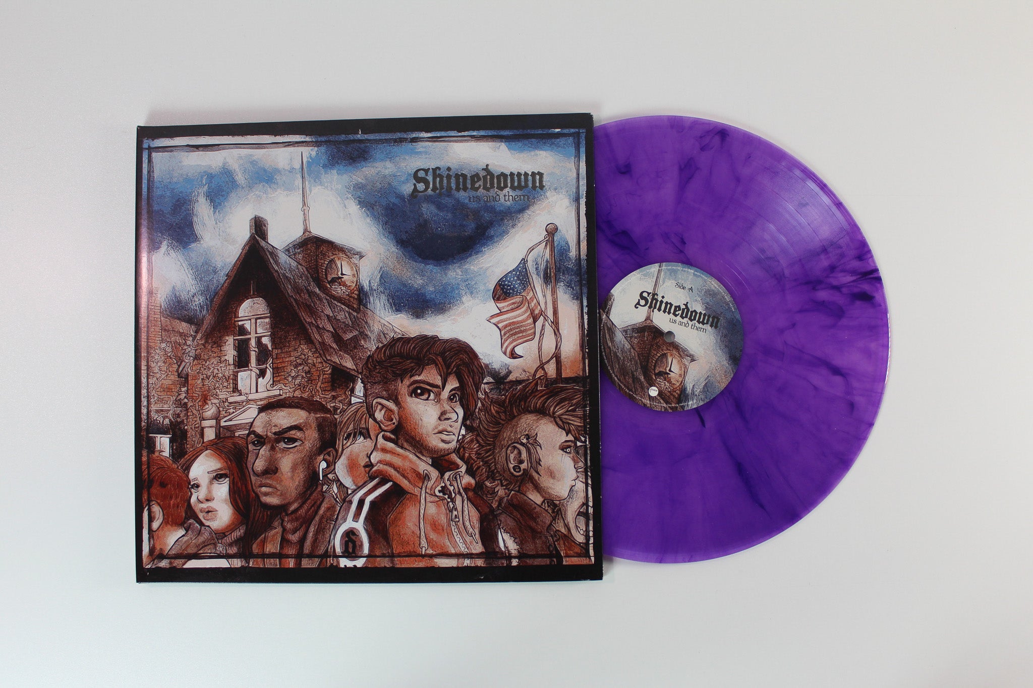 Shinedown - Us And Them on Atlantic Ltd Purple Translucent w/ Black Smoke Reissue