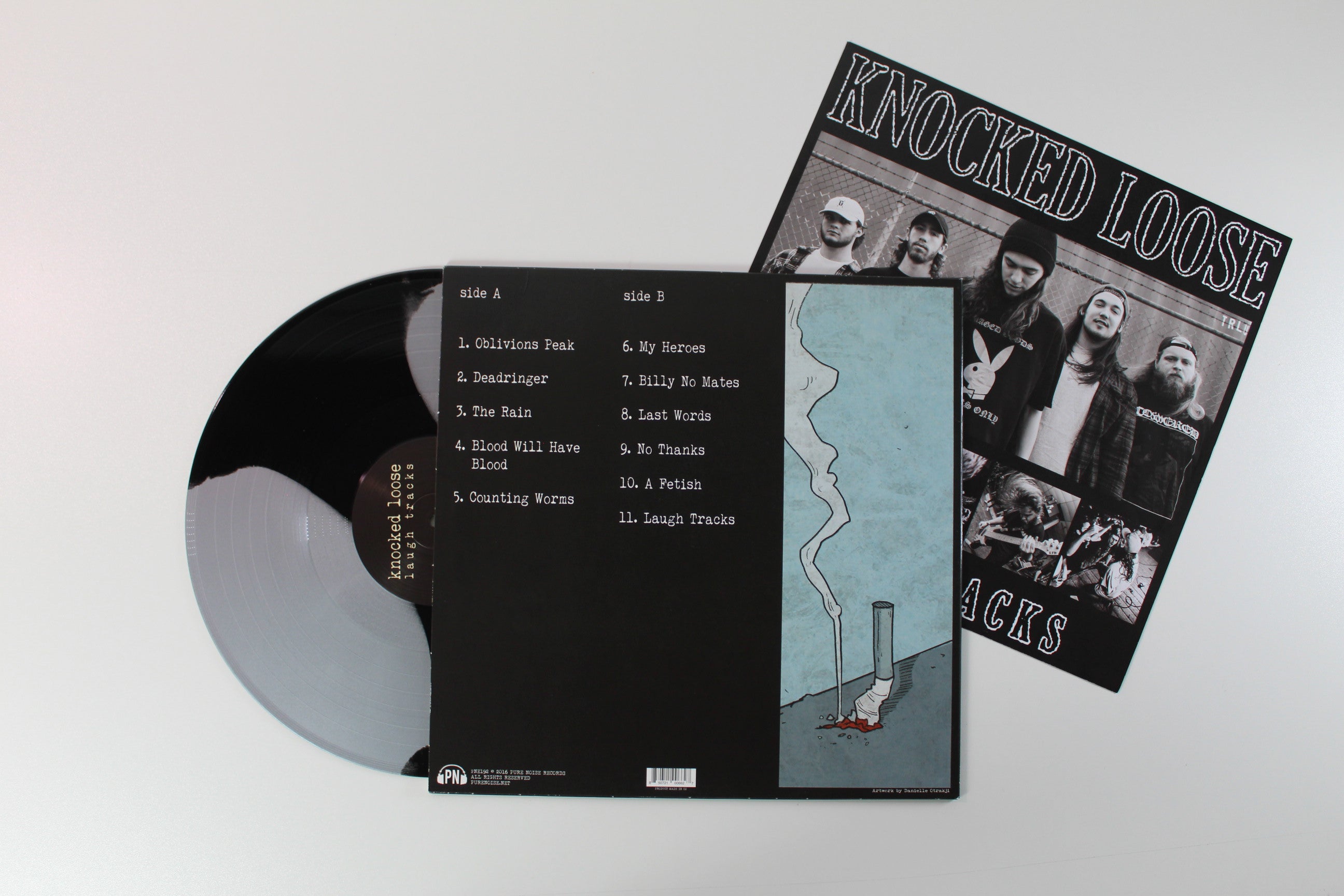 Knocked Loose - Laugh Tracks on Pure Noise Records Ltd Silver/Black Tri-stripe Reissue