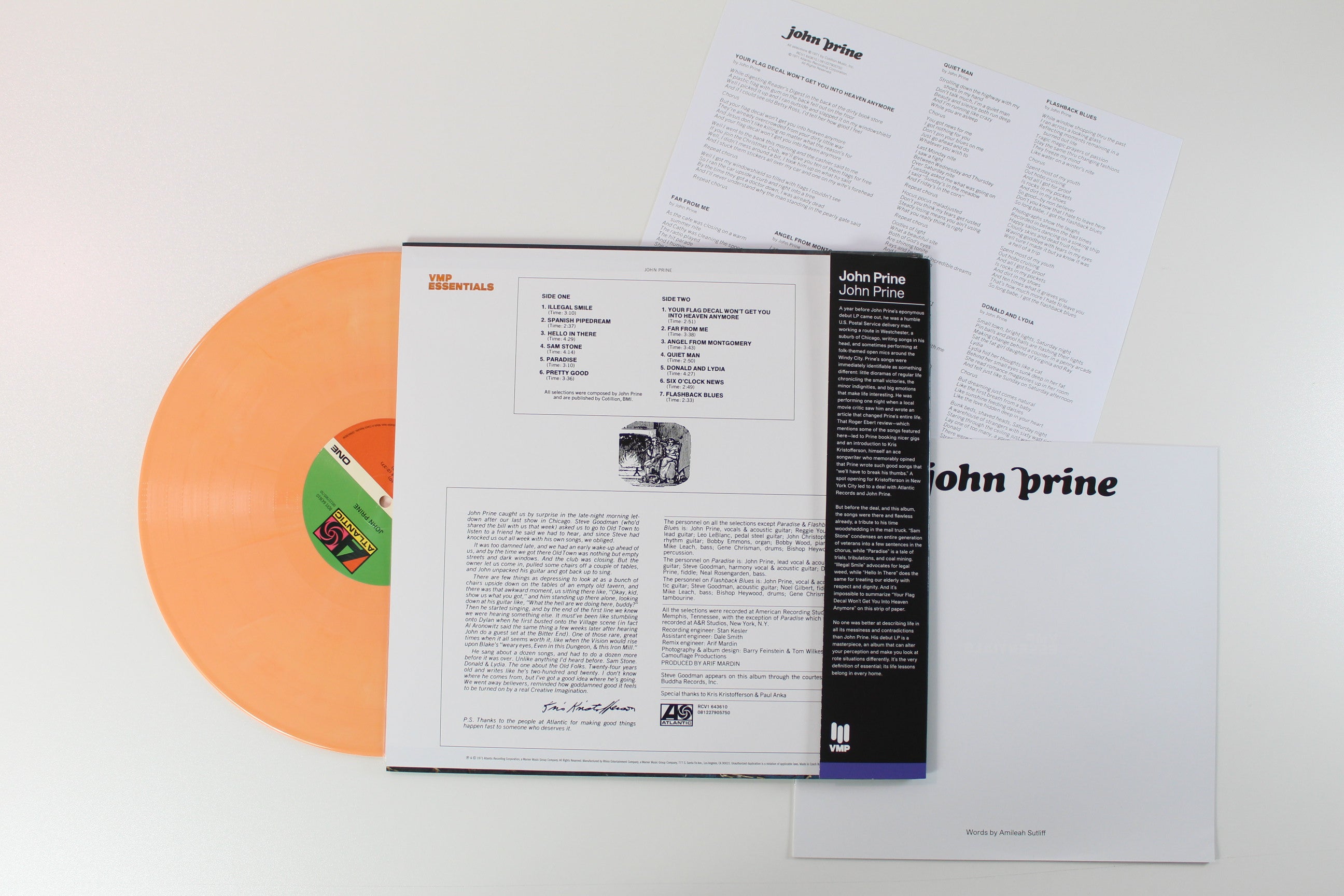 John Prine - John Prine on Atlantic Vinyl Me Please Orange Marble Vinyl Reissue