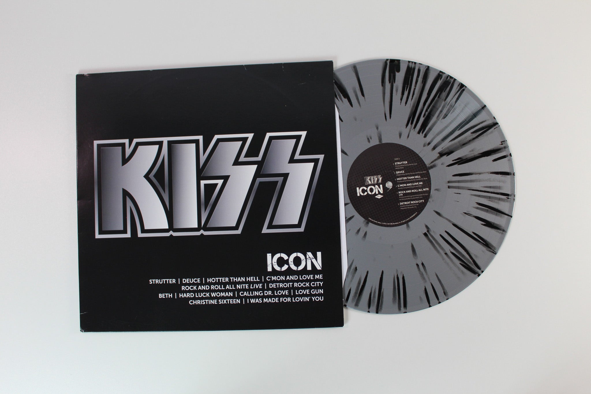 Kiss - Icon on Mercury UMe Silver w/ Black Splatter Reissue