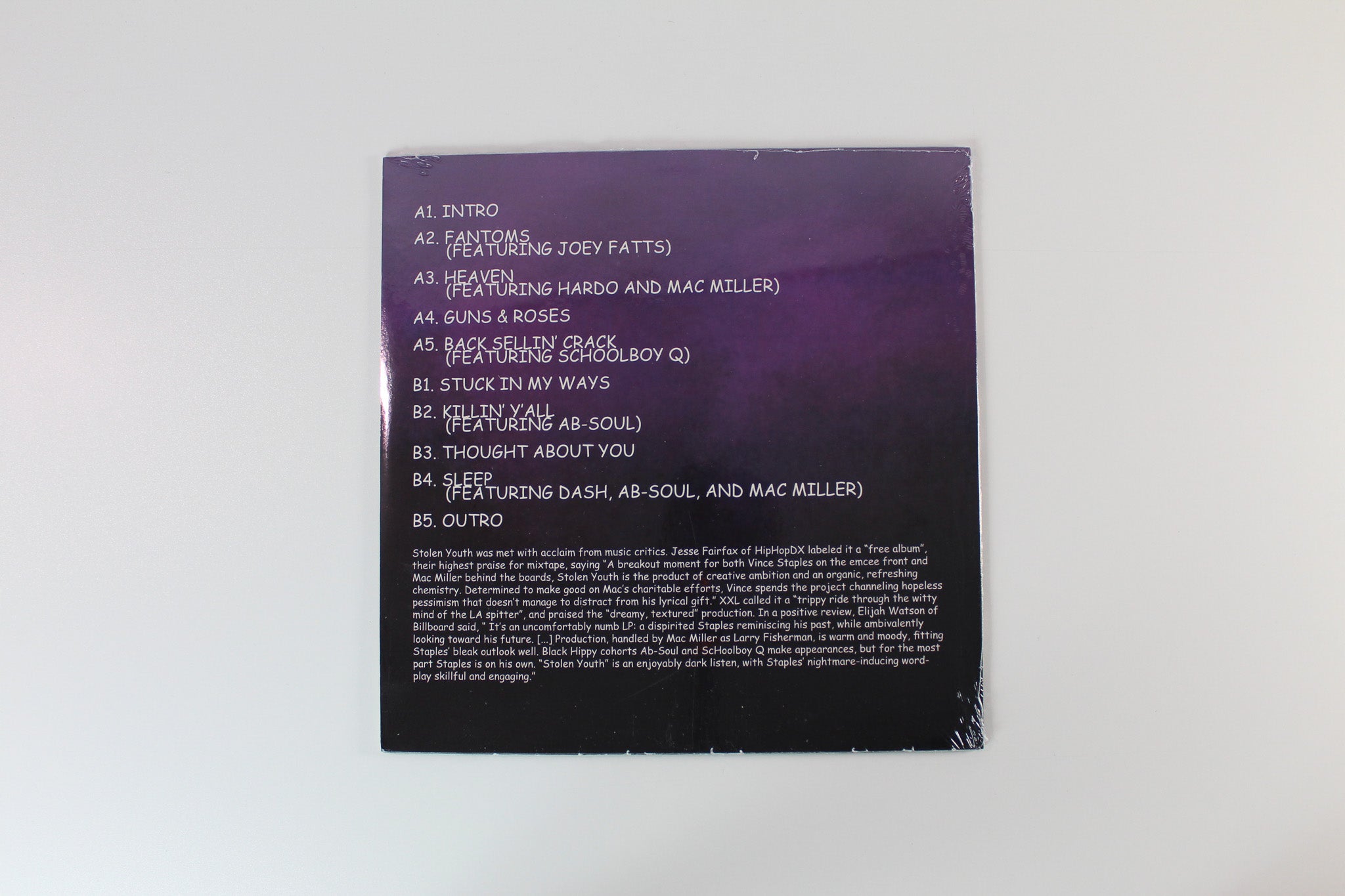 Vince Staples - Stolen Youth Unofficial Pressing Colored Vinyl Sealed