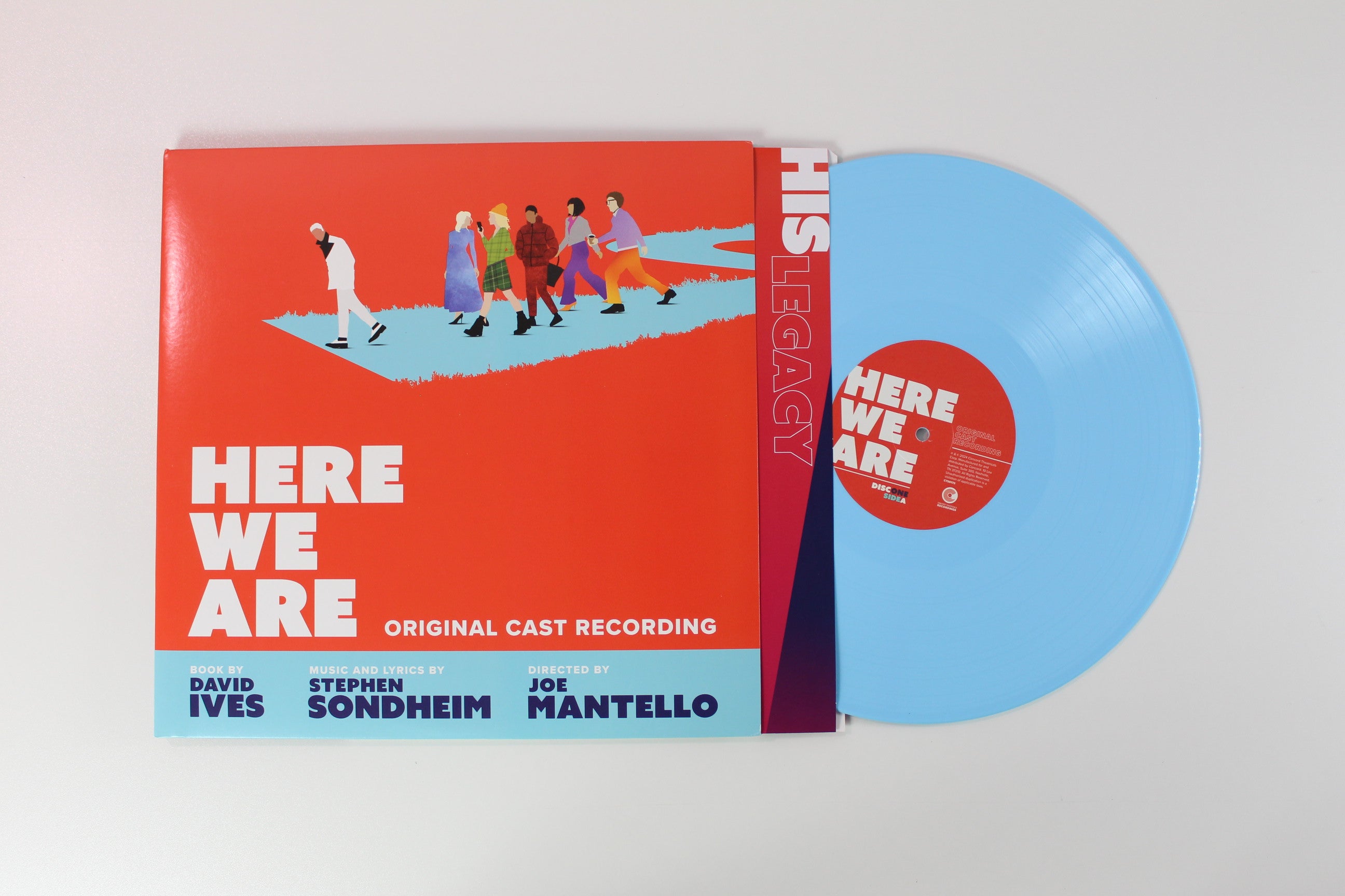 David Ives, Stephen Sondheim, Joe Mantello, Here We Are Original Cast - Here We Are on Concord Theatricals Opaque Baby Blue Vinyl