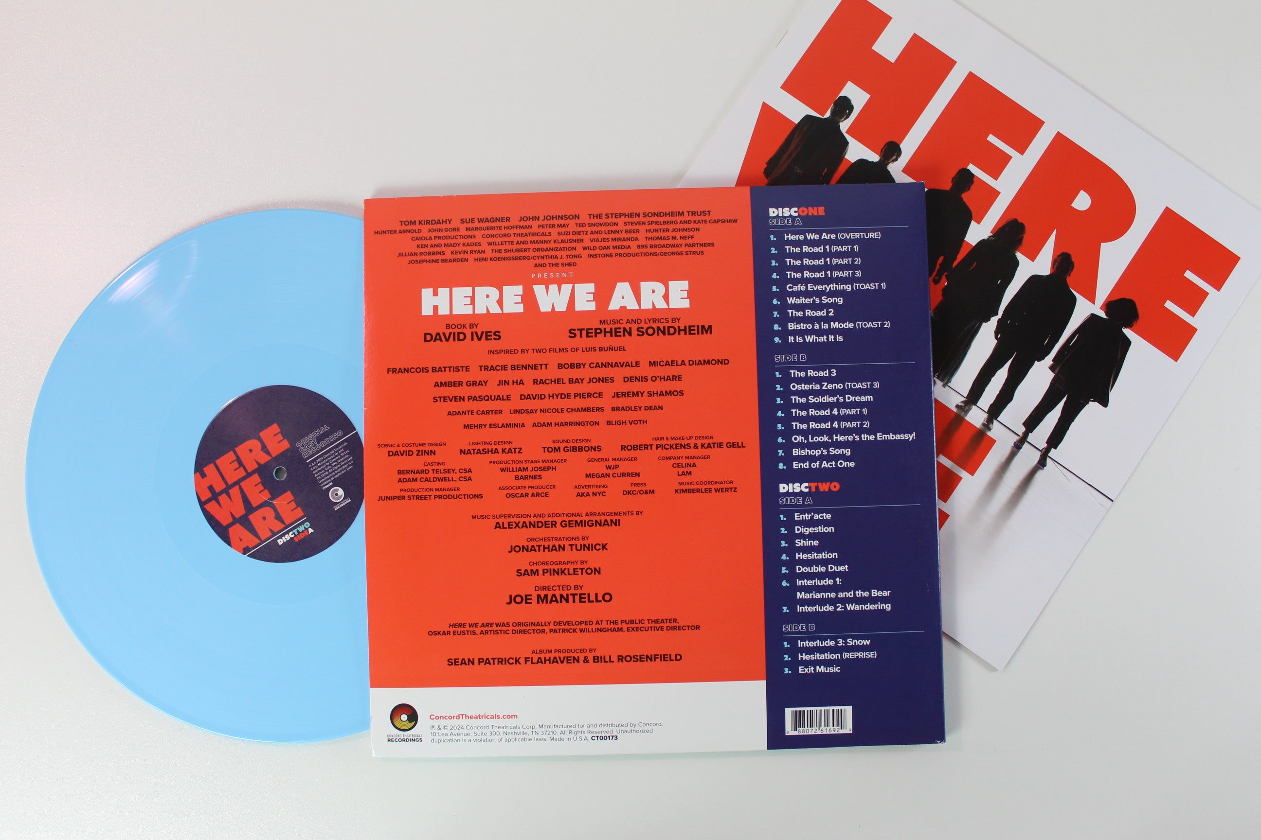 David Ives, Stephen Sondheim, Joe Mantello, Here We Are Original Cast - Here We Are on Concord Theatricals Opaque Baby Blue Vinyl