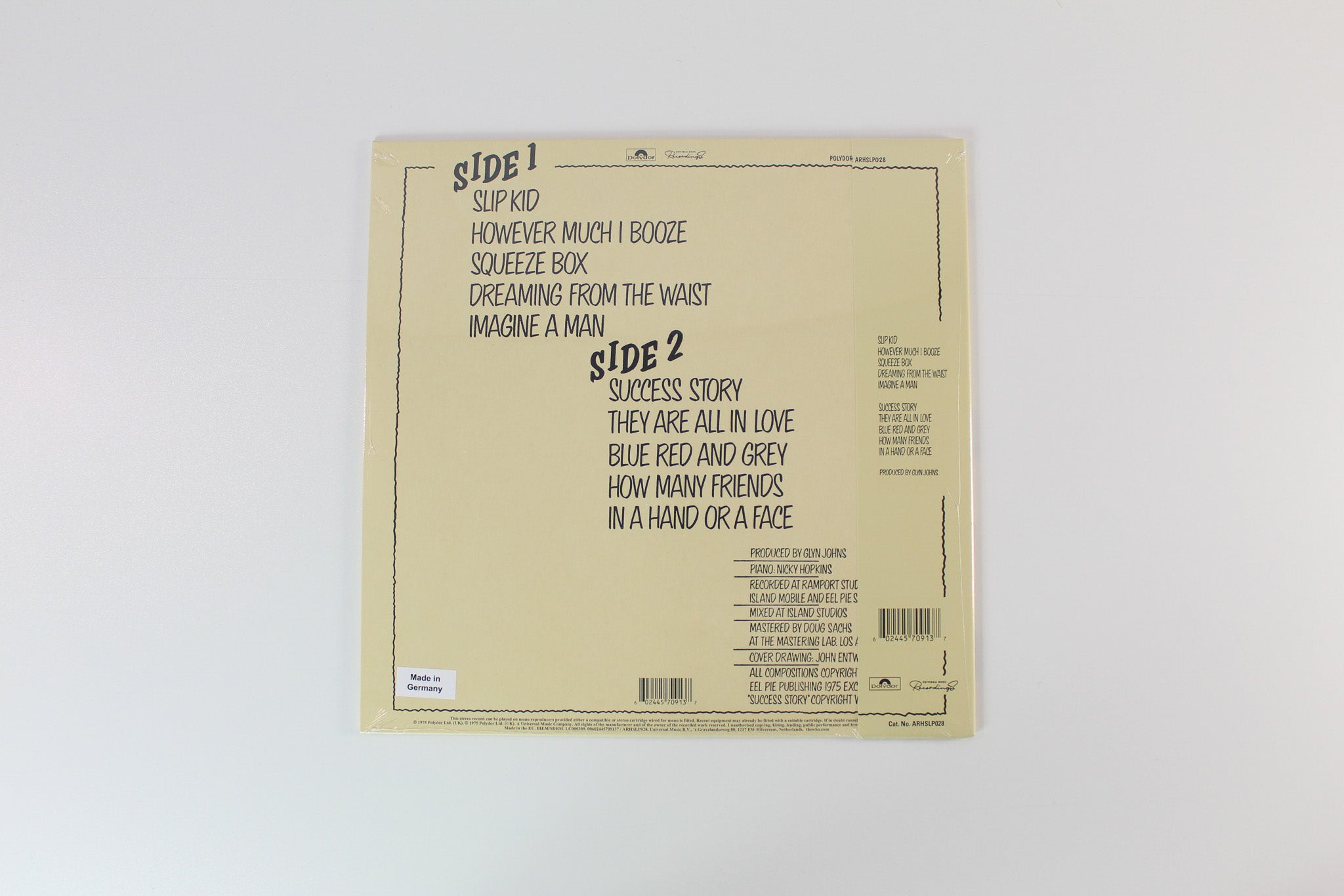 The Who - The Who By Numbers on Polydor Half Speed Mastered Reissue Sealed
