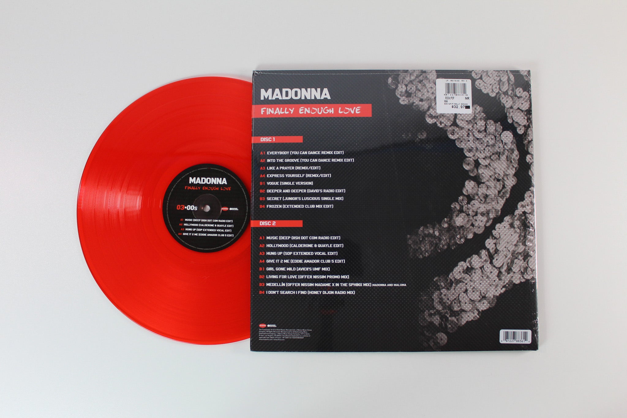 Madonna - Finally Enough Love on Rhino Ltd Red Translucent Vinyl