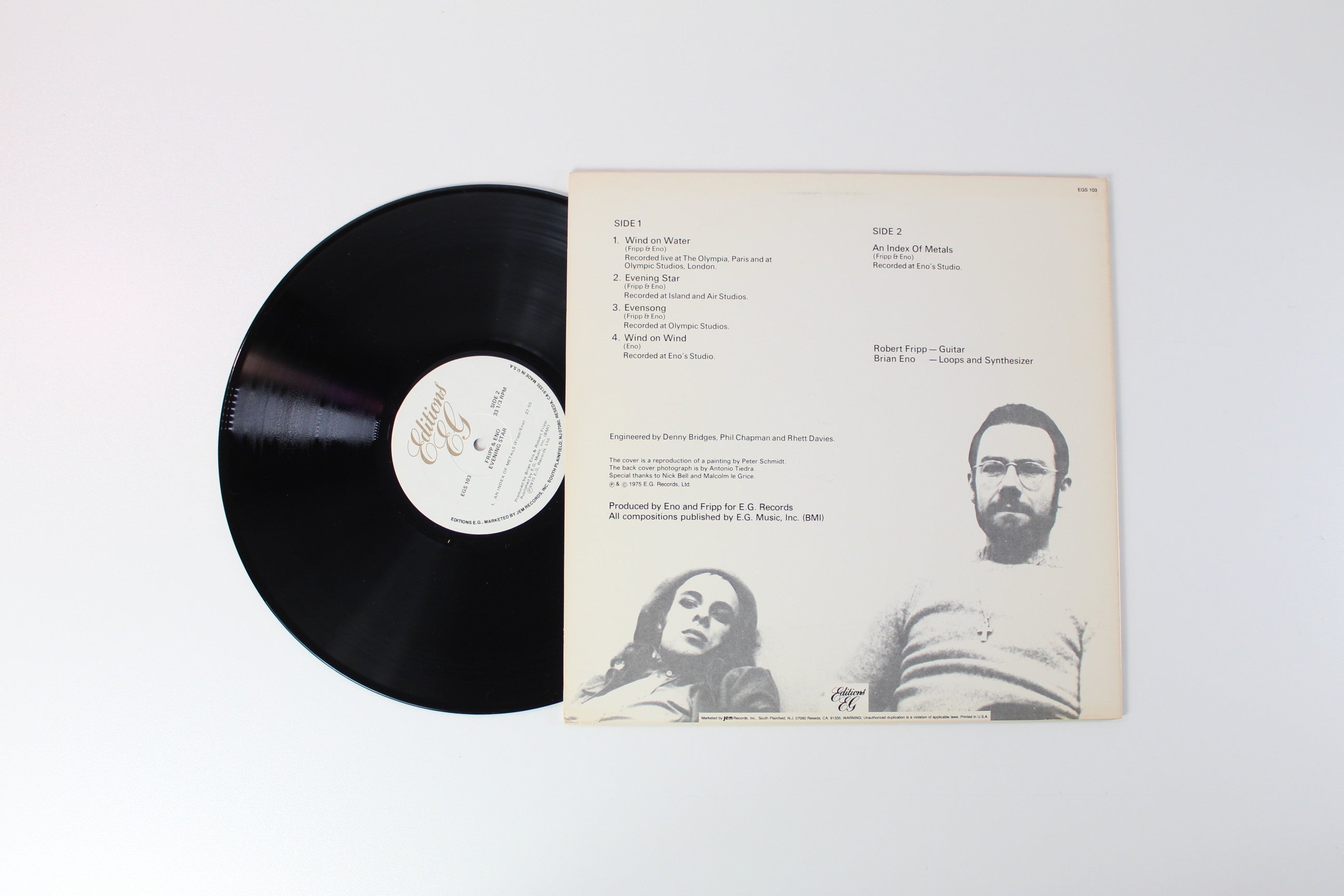 Fripp & Eno - Evening Star on Editions EG Reissue