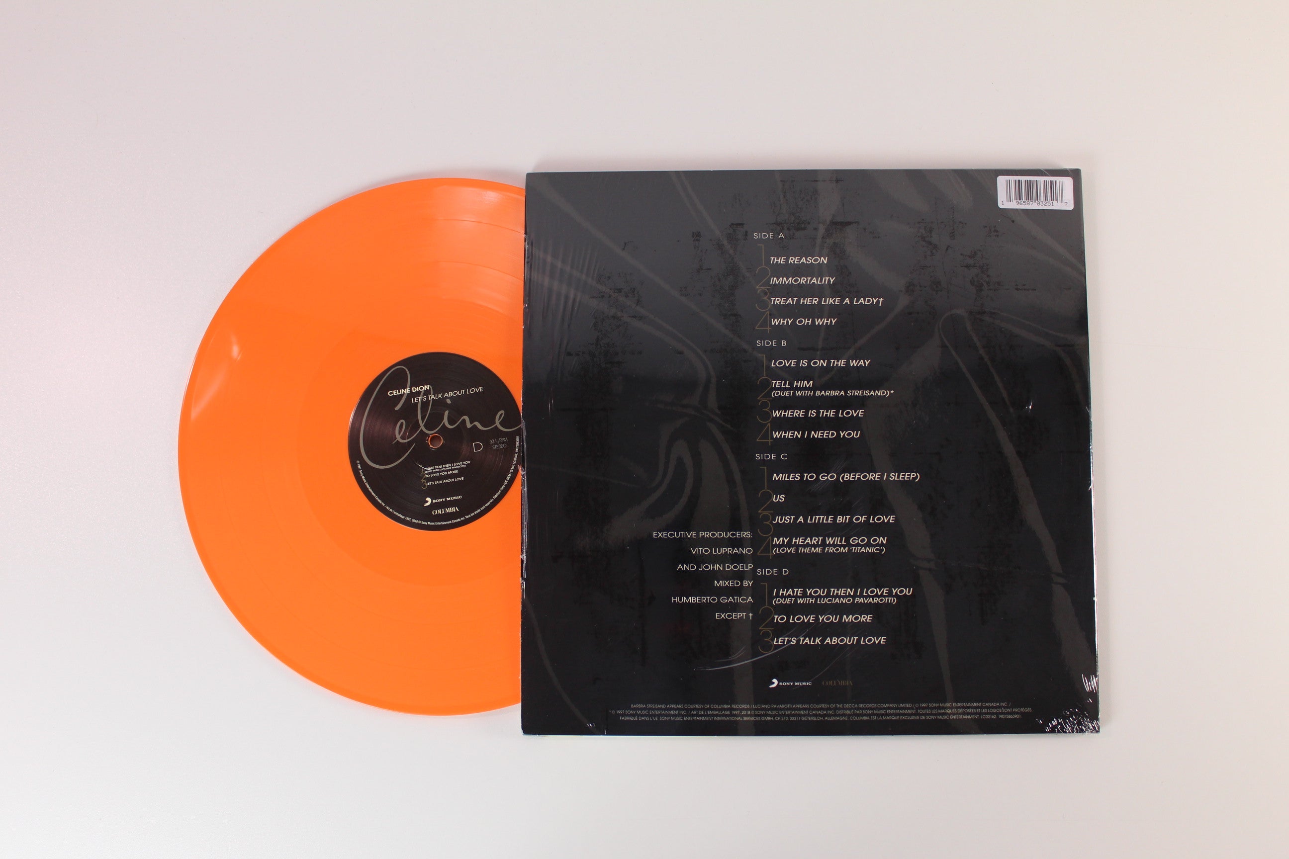 Céline Dion - Let's Talk About Love on Columbia / Sony - Orange Vinyl
