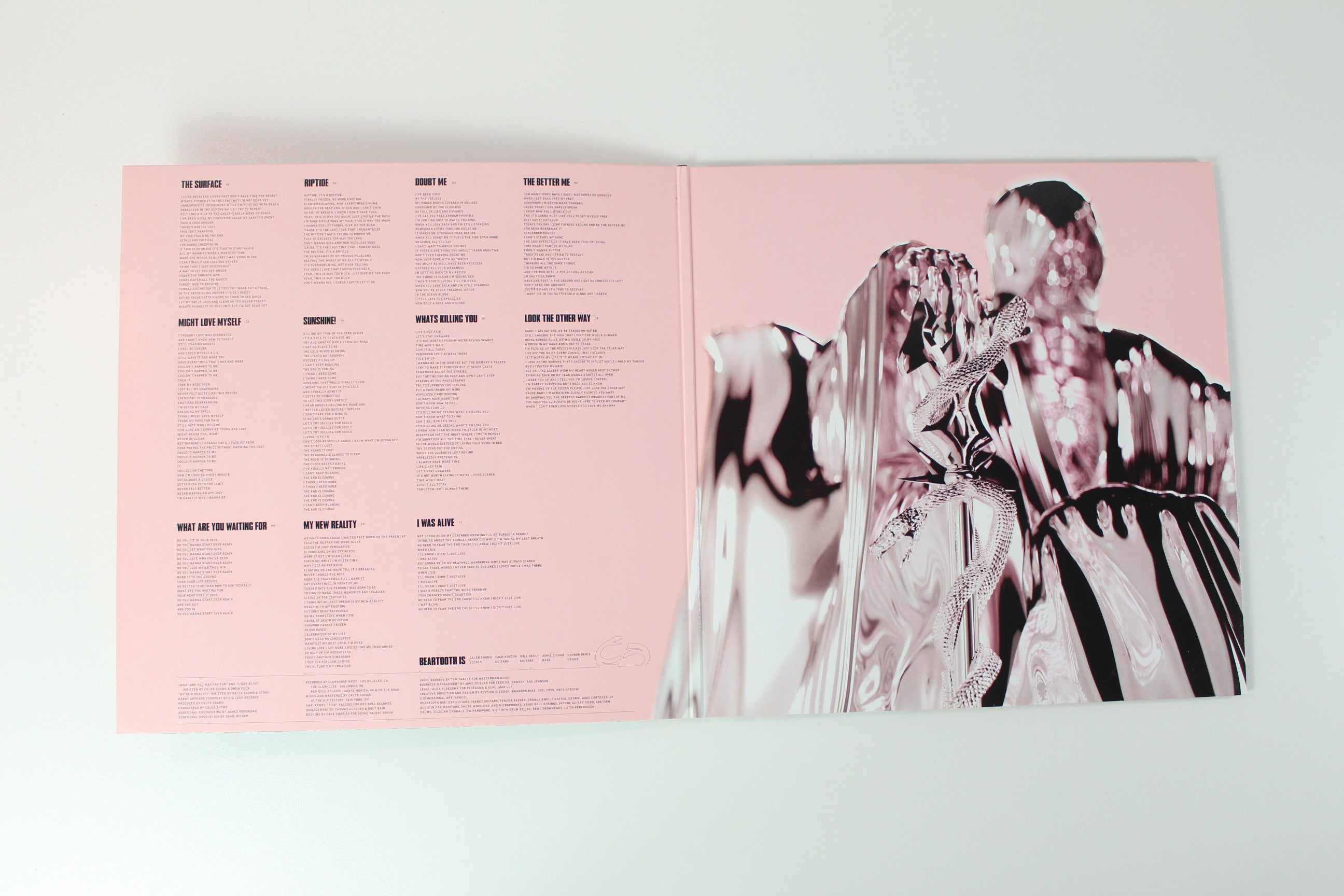 Beartooth - The Surface on Red Bull Records Ltd Ultraclear/Pink Color in Color Vinyl