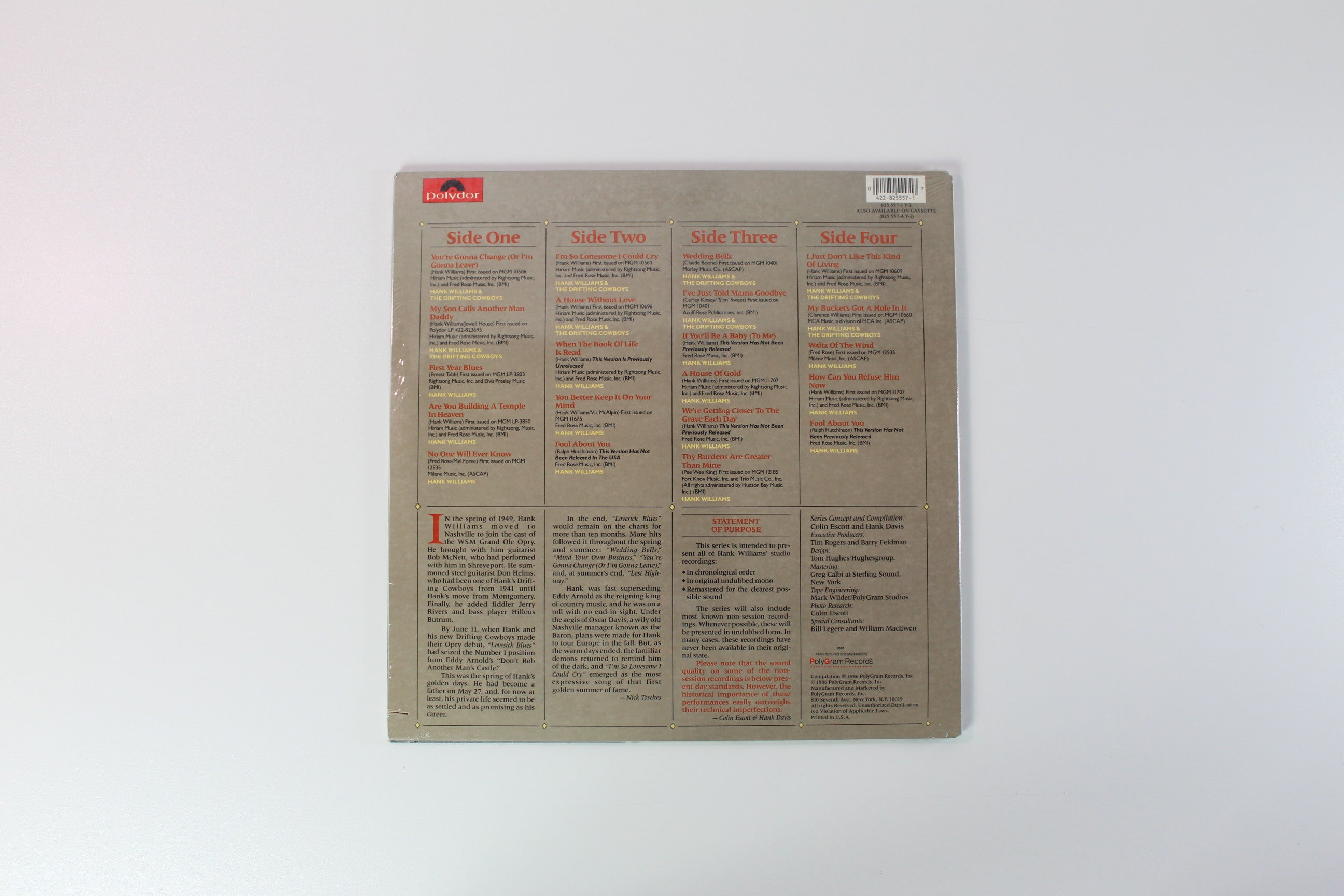 Hank Williams - I'm So Lonesome I Could Cry: March 1949 - August 1949 on Polydor Sealed