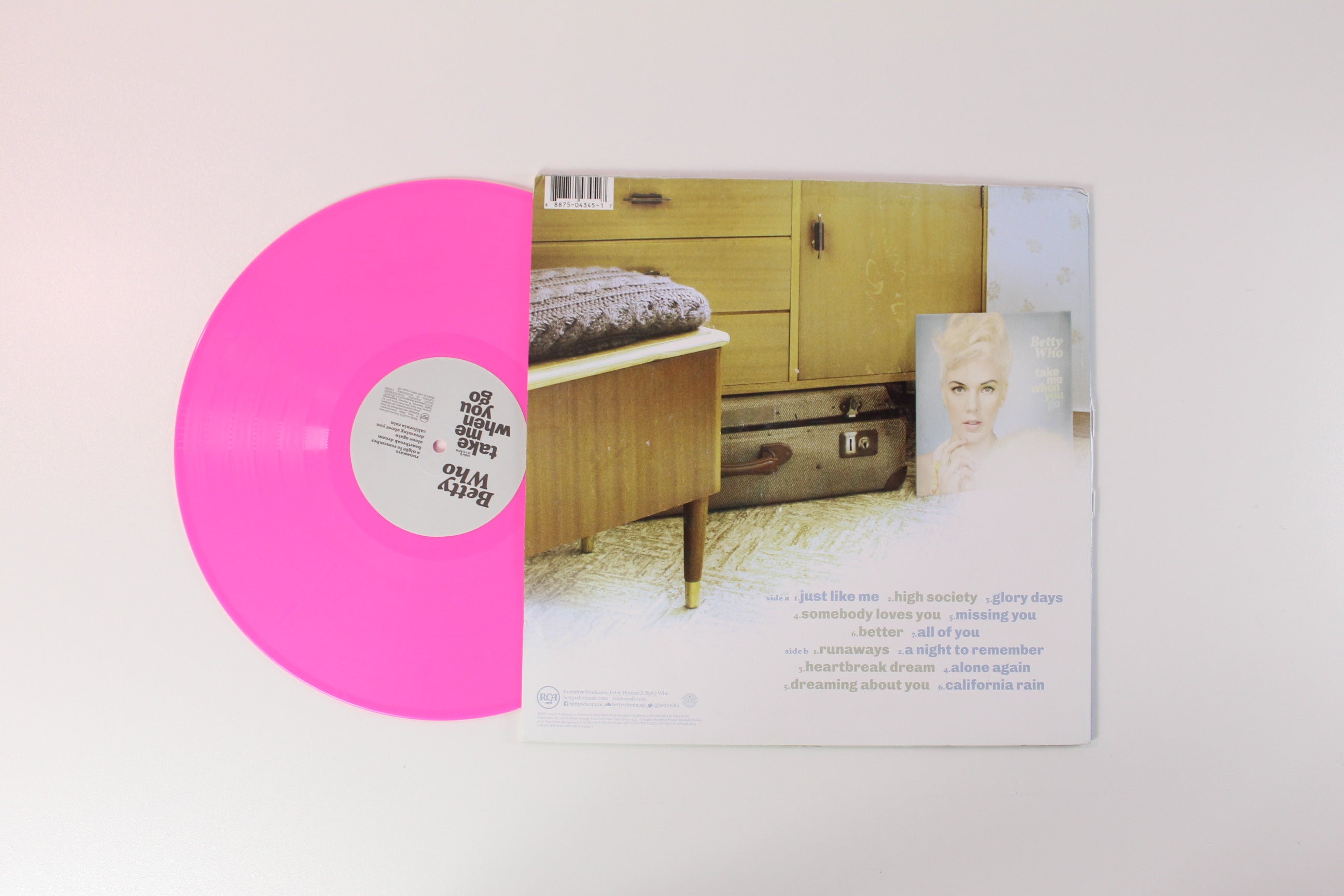 Betty Who - Take Me When You Go Ltd. Pink Marble Vinyl on RCA