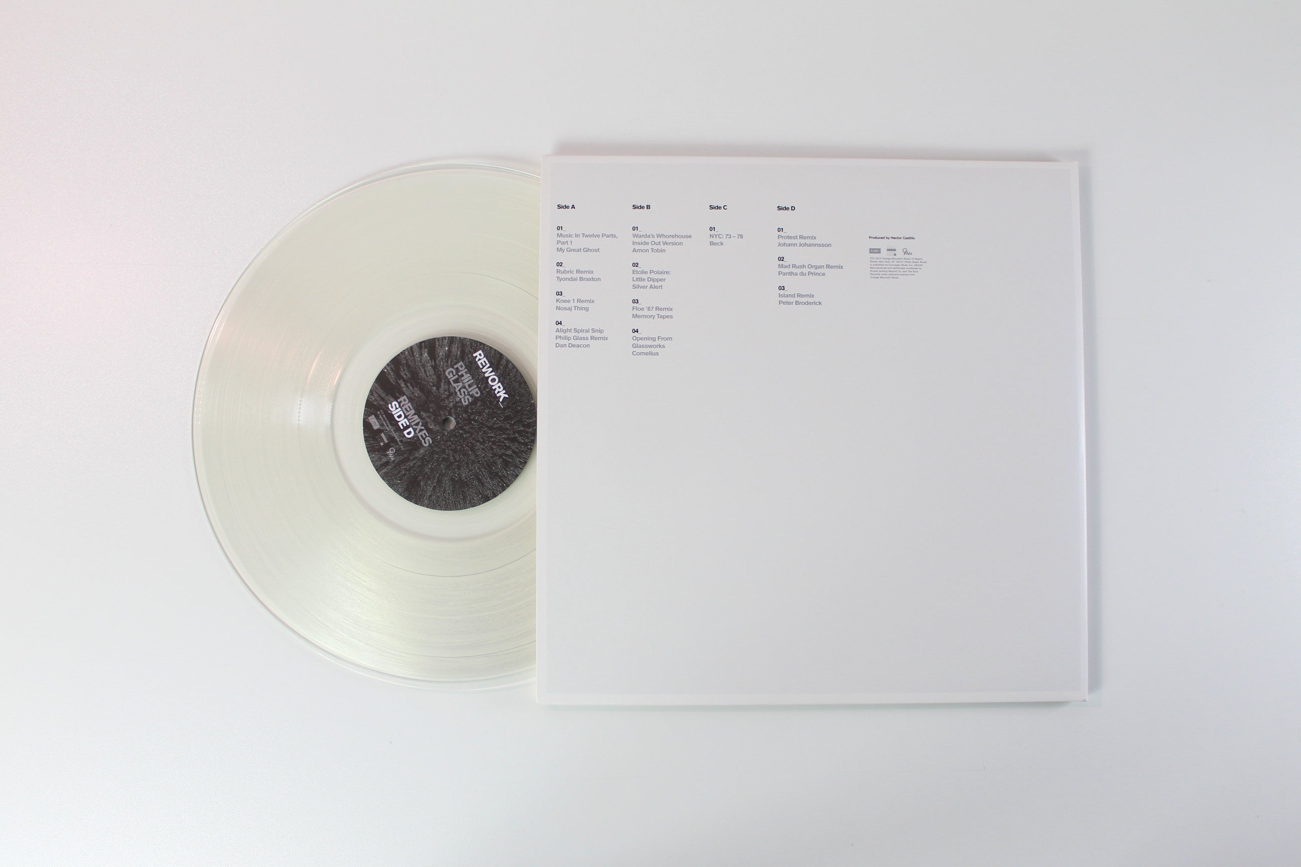 Philip Glass - REWORK_Philip Glass Remixed Ltd. Clear Vinyl on Orange Mountain Music