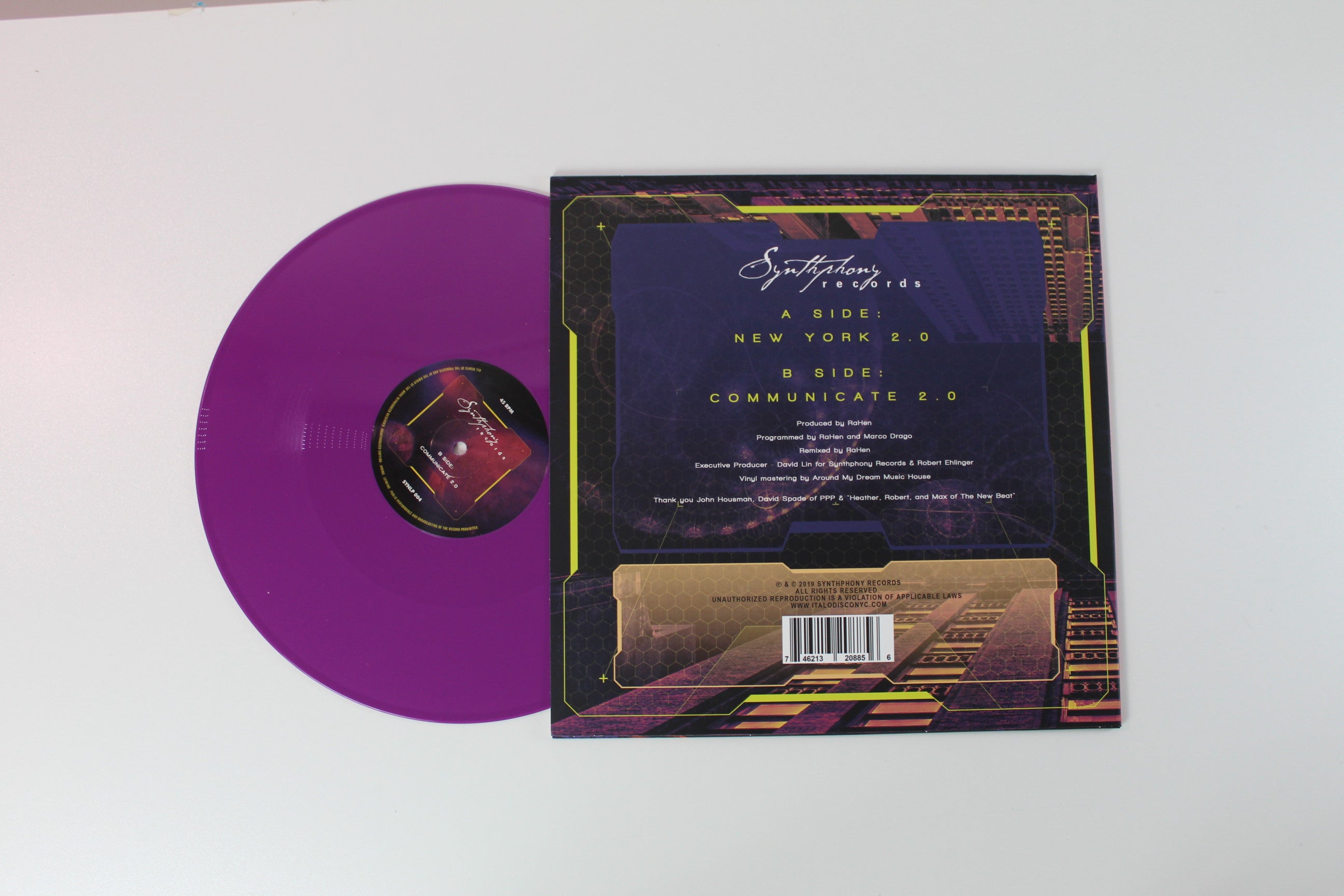 Microchip League 2.0 - New York 2.0 12-inch Ltd. Purple Vinyl on Synthphony Records