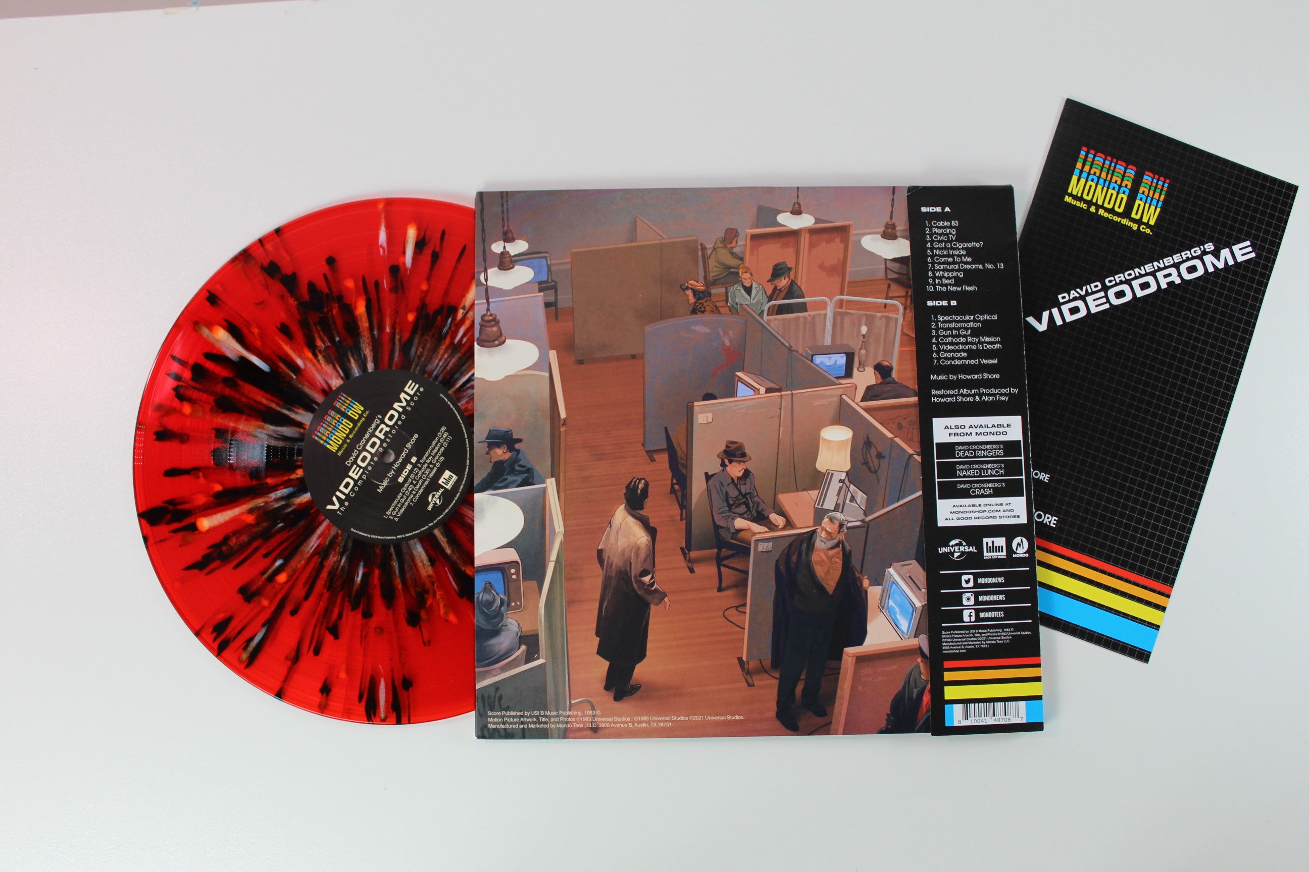 Howard Shore - Videodrome (The Complete Restored Score) Reissue on Mondo Red w/ Black & White Splatter