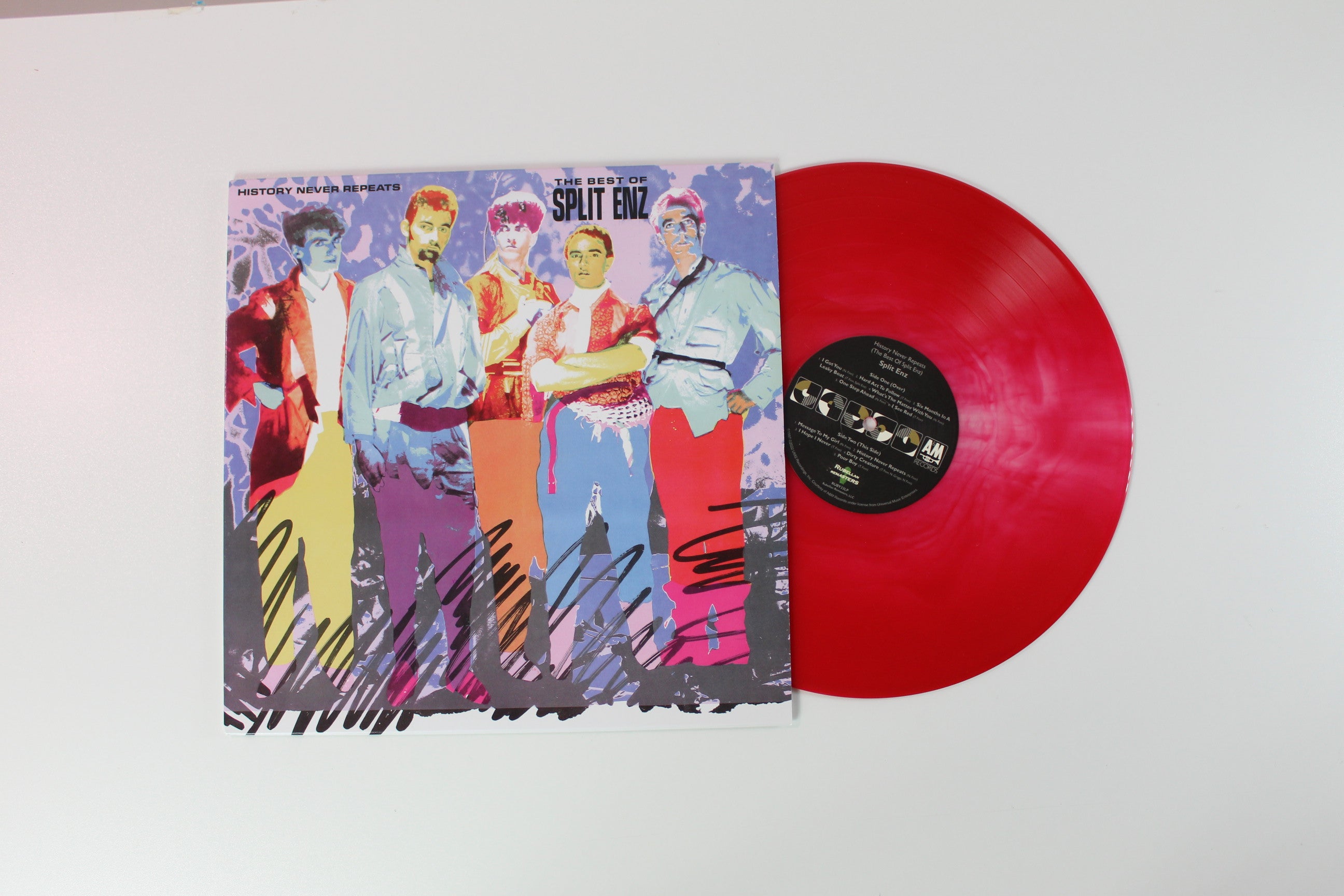 Split Enz - History Never Repeats (The Best Of Split Enz) Ltd. Reissue on A&M Reocrds Red Haze Vinyl