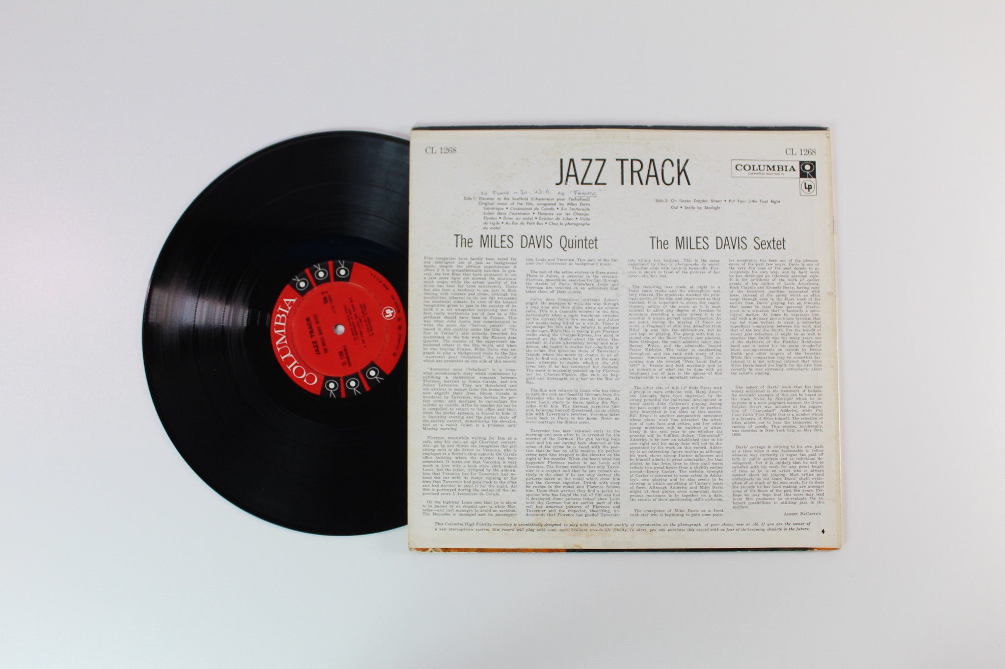 Miles Davis - Jazz Track on Columbia 6 Eye 1959 Mono Pressing