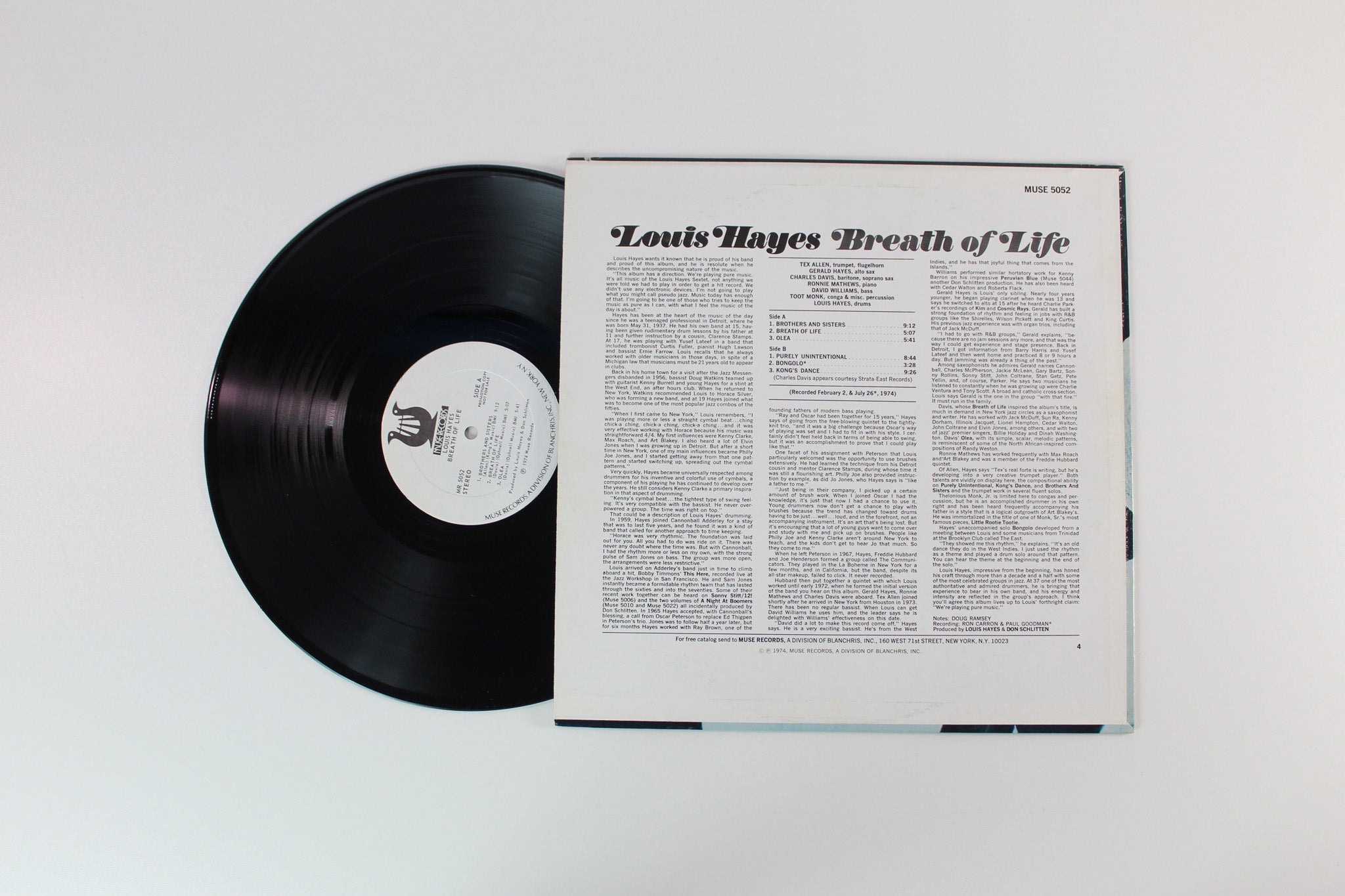 Louis Hayes - Breath Of Life on Muse Records - Promo
