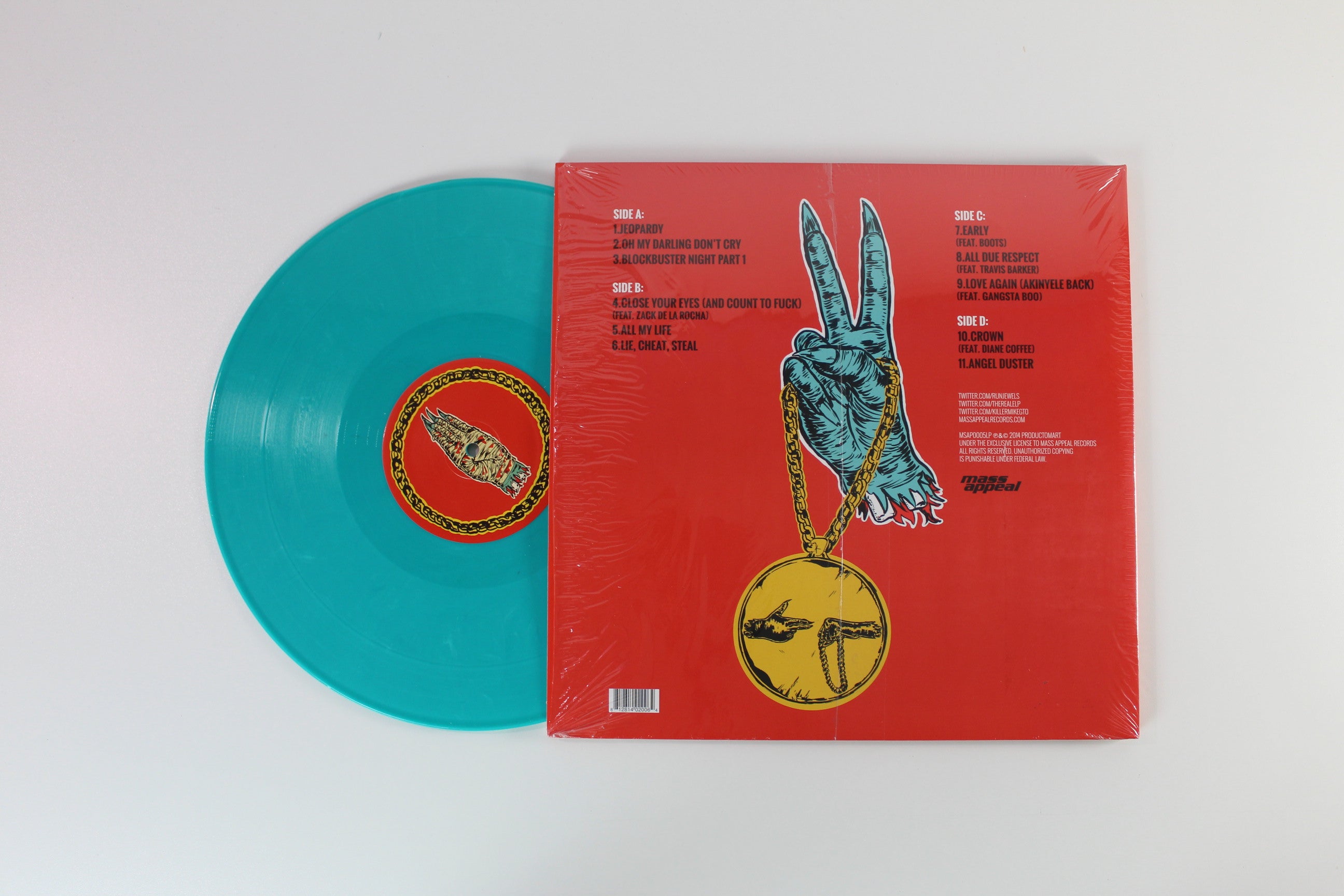 Run The Jewels - Run The Jewels 2 on Mass Appeal - Teal Vinyl