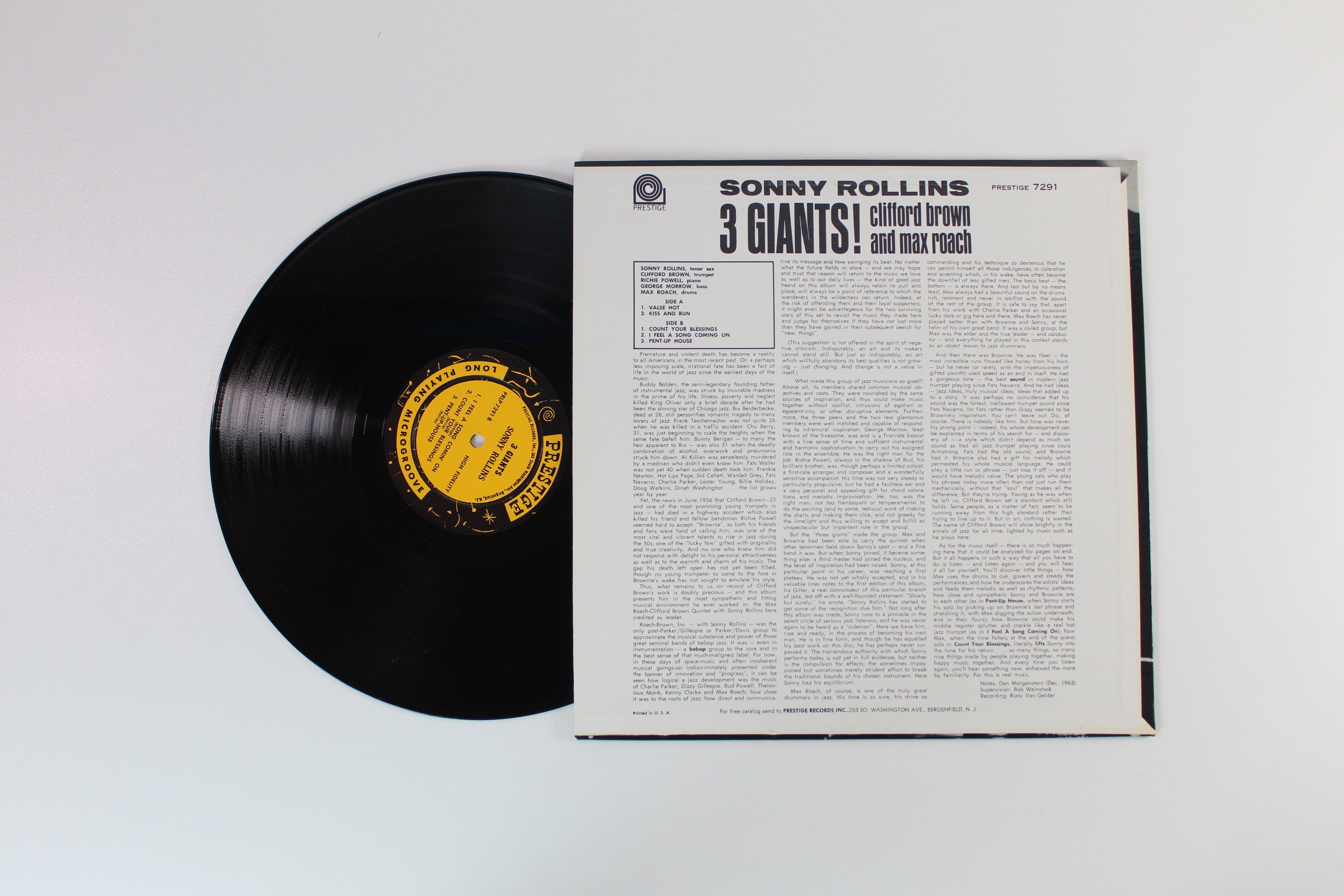 Sonny Rollins - 3 Giants! on Prestige – PRLP 7291 Mono